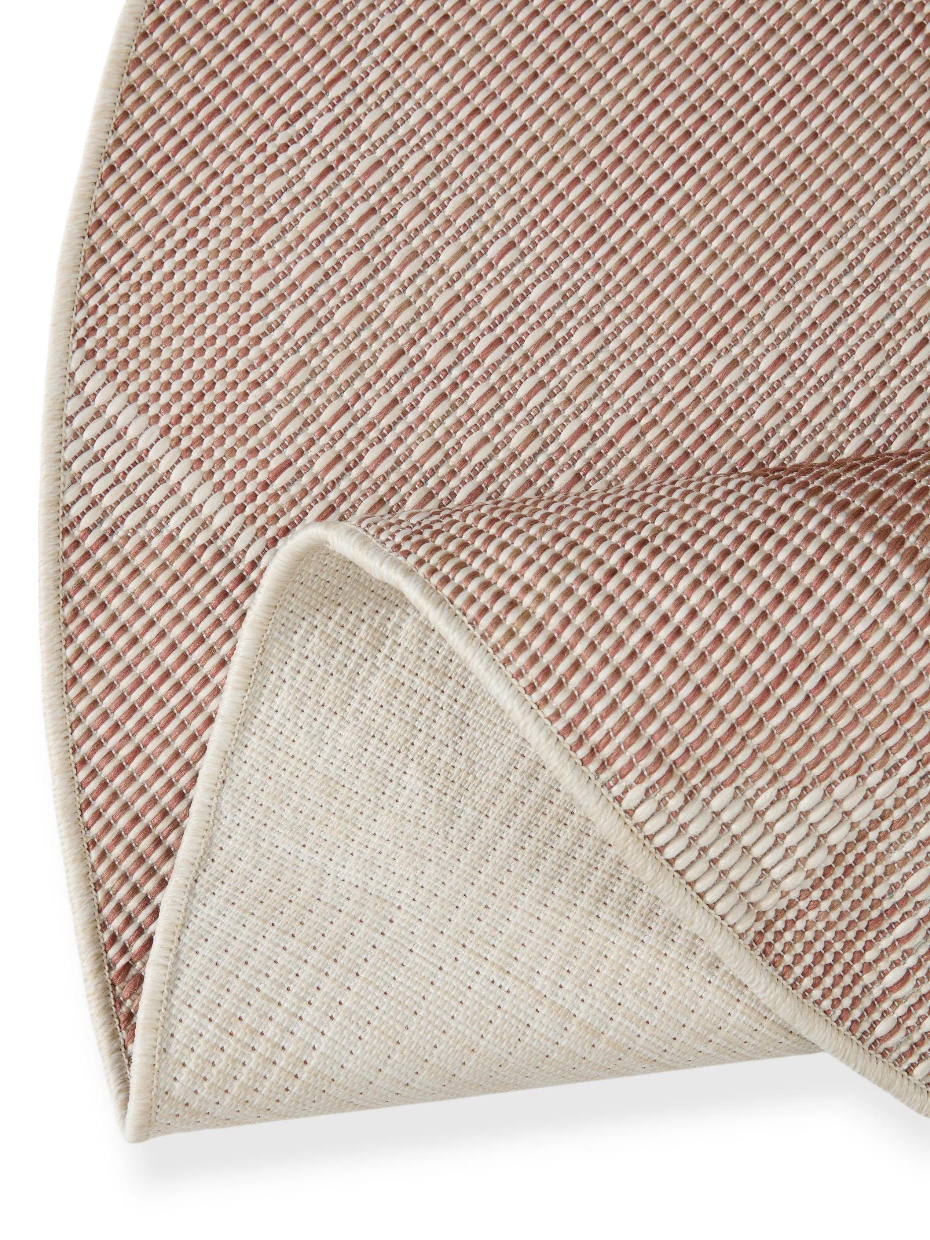 In- & Outdoor Round Rug Bronco Terracotta