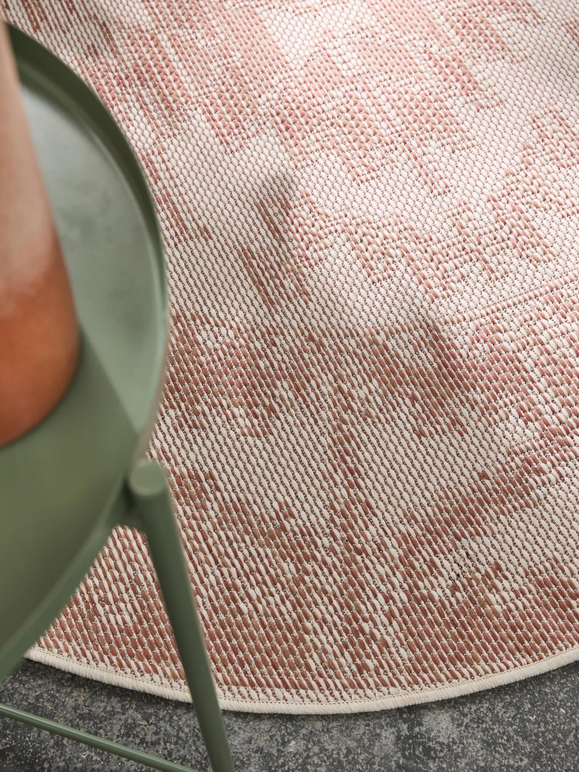 In- & Outdoor Round Rug Bronco Terracotta