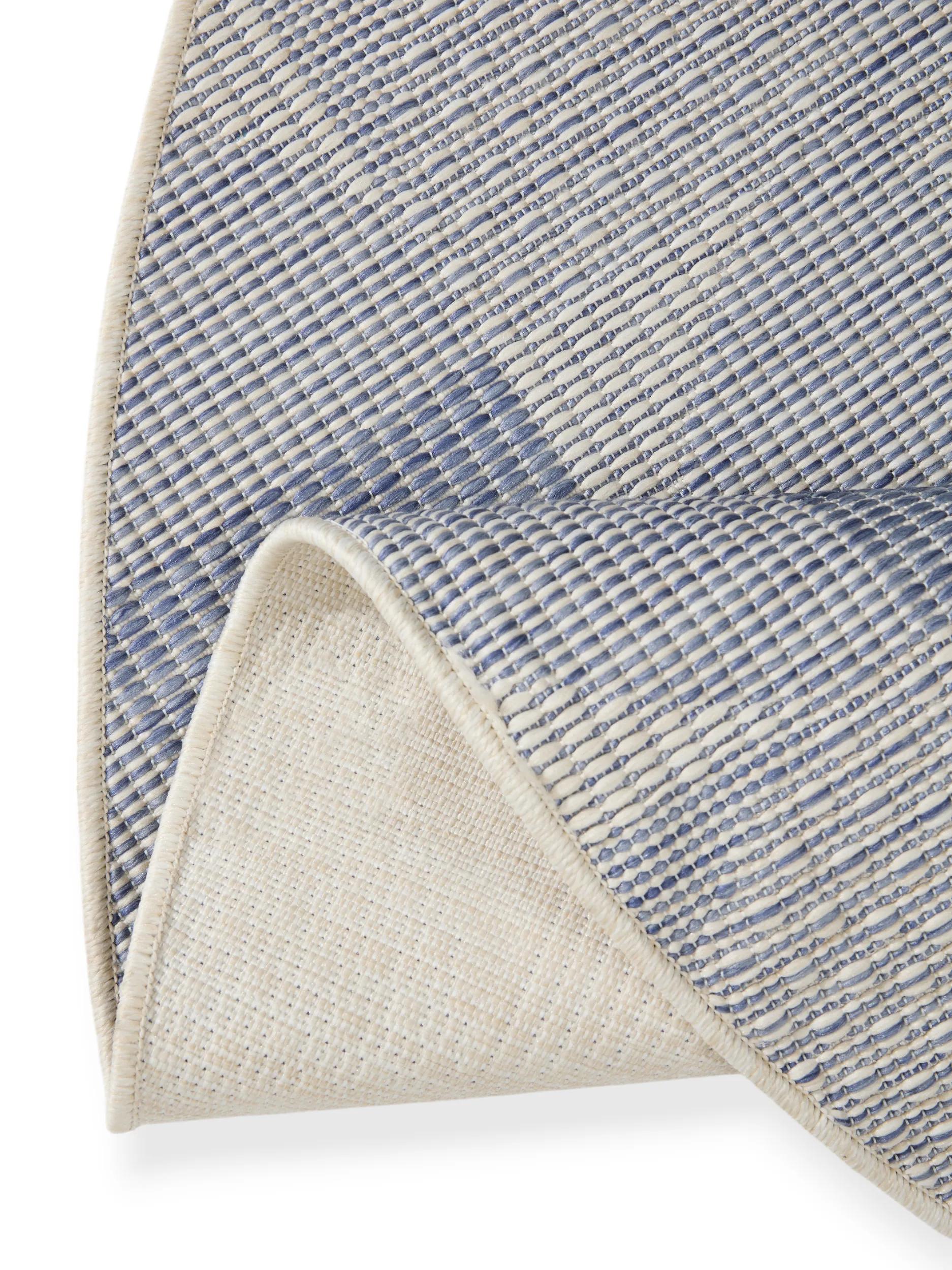 In- & Outdoor Round Rug Bronco Dark Blue