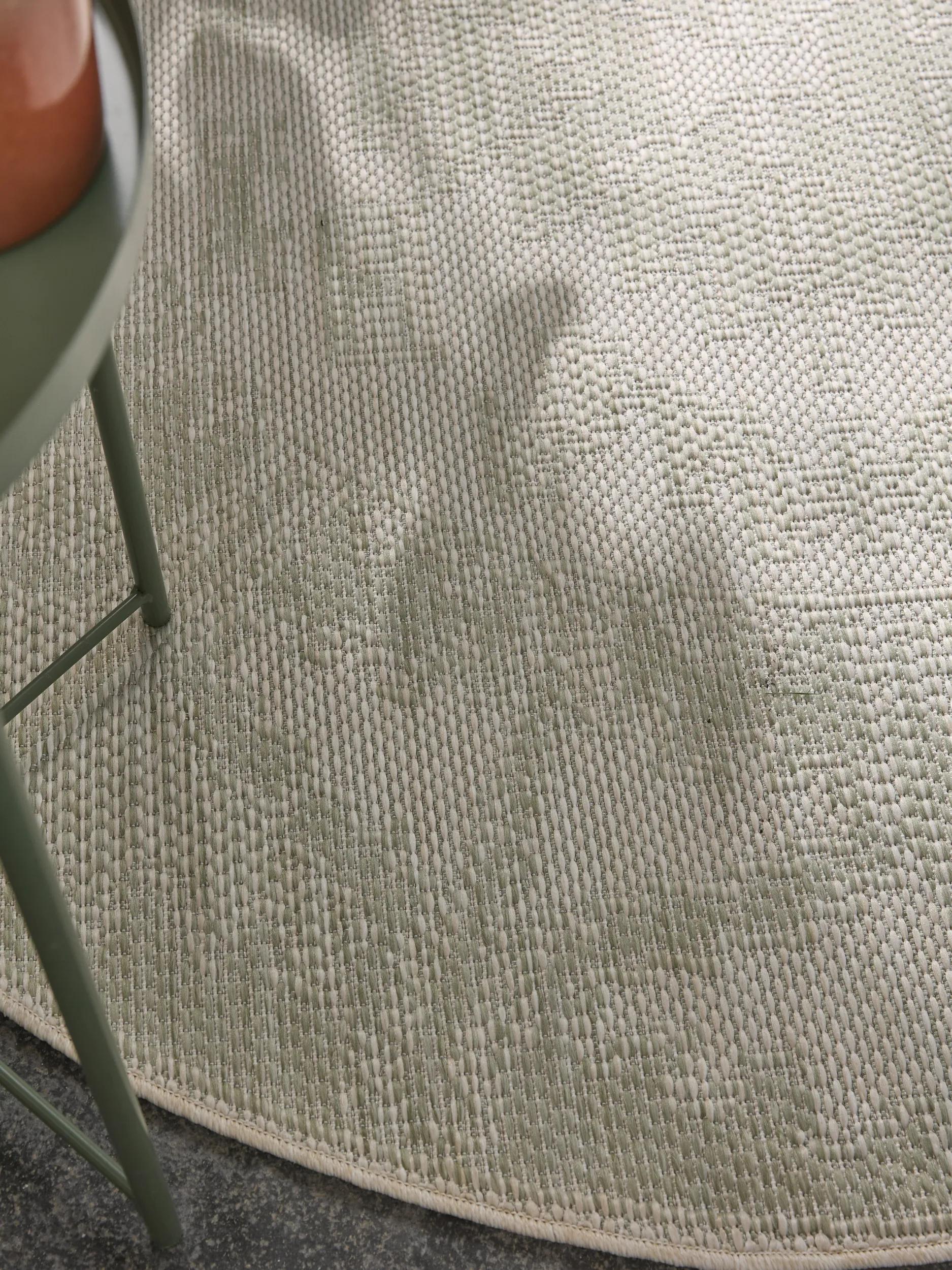 In- & Outdoor Round Rug Bronco Mint