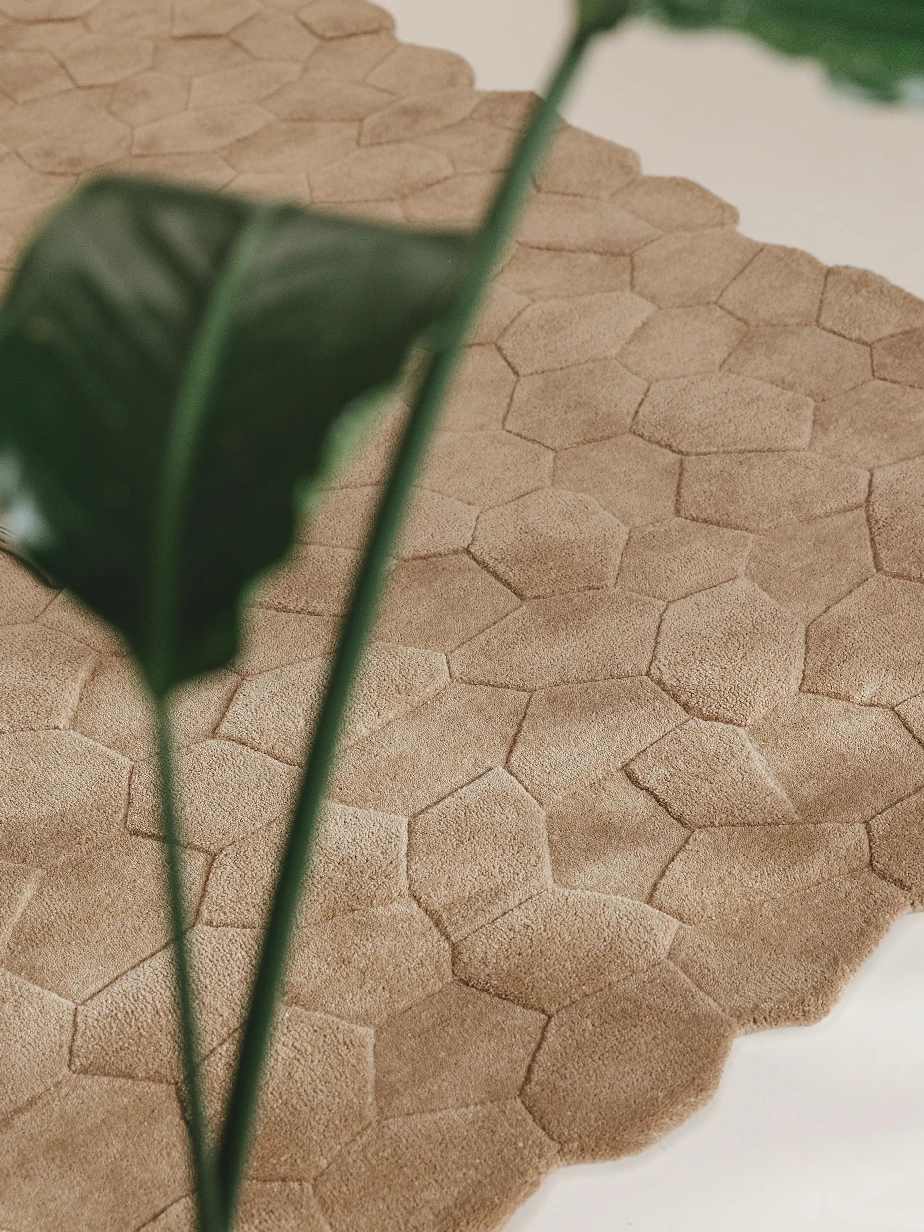 Alfombra de lana Camino Beige