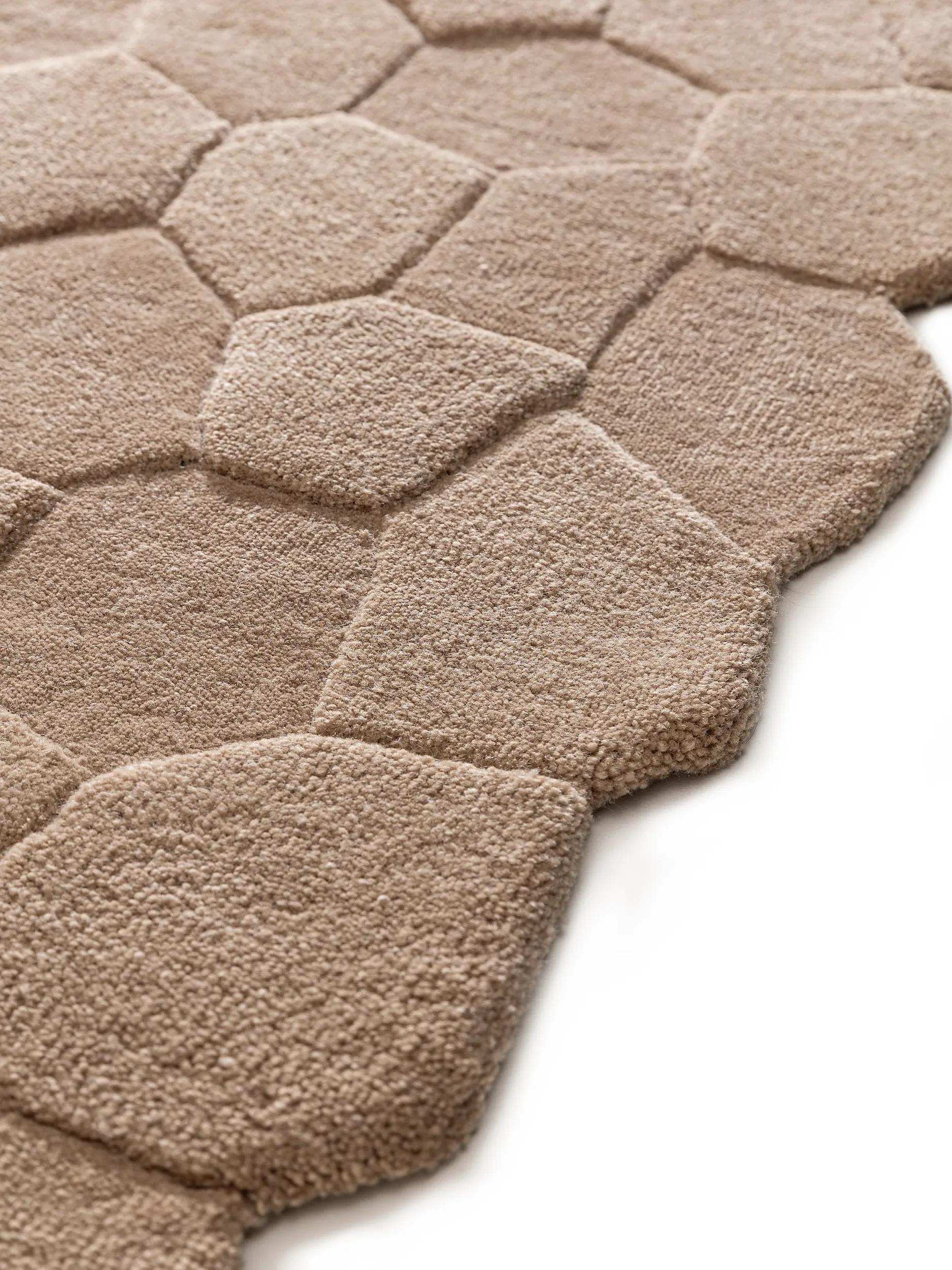 Alfombra de lana Camino Beige