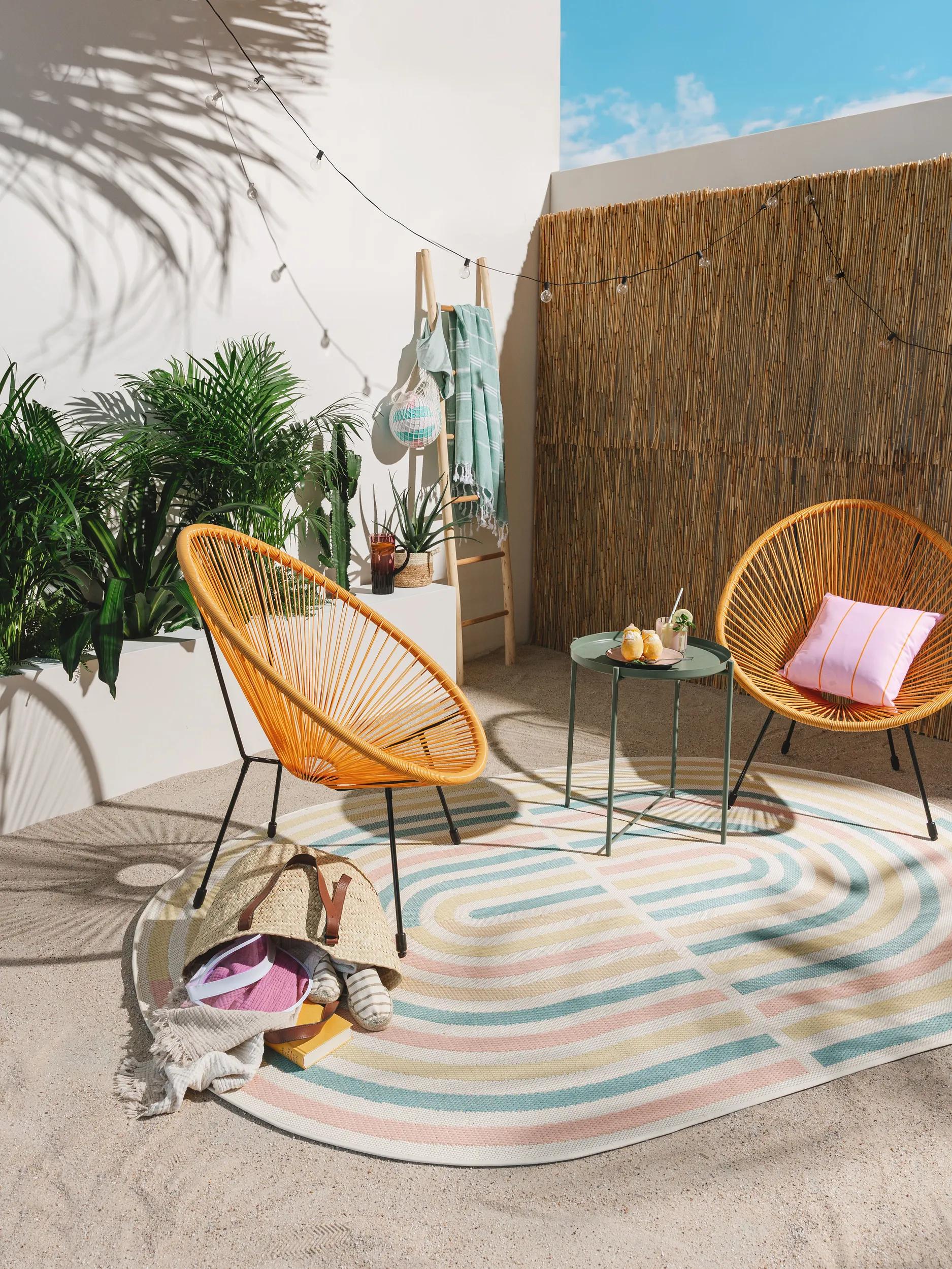 Alfombra para interior y exterior Candy multicolor