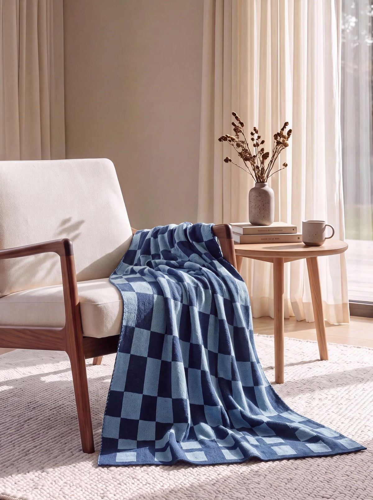 Cotton Blanket Carli Blue