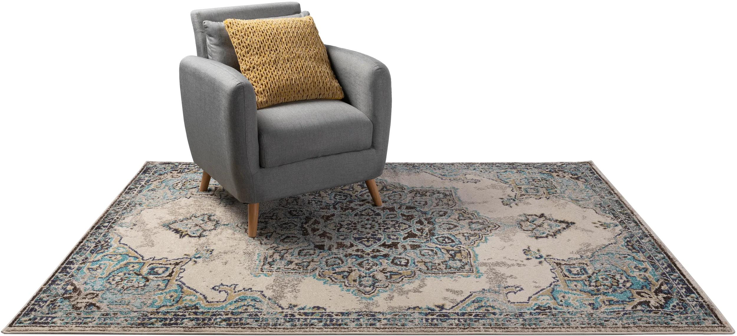 Rug Casa Beige/Turquoise
