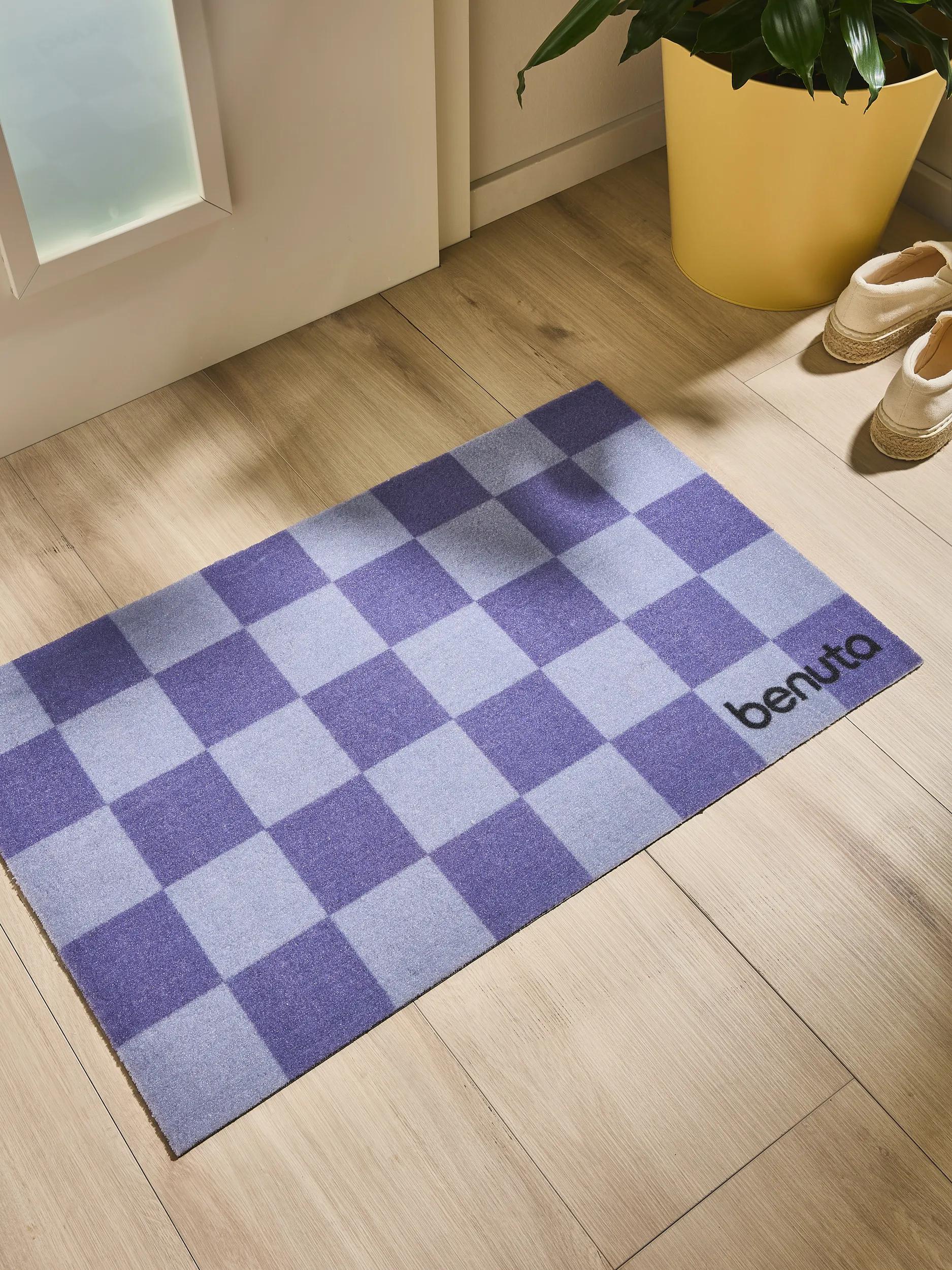 Door mat Checker Purple