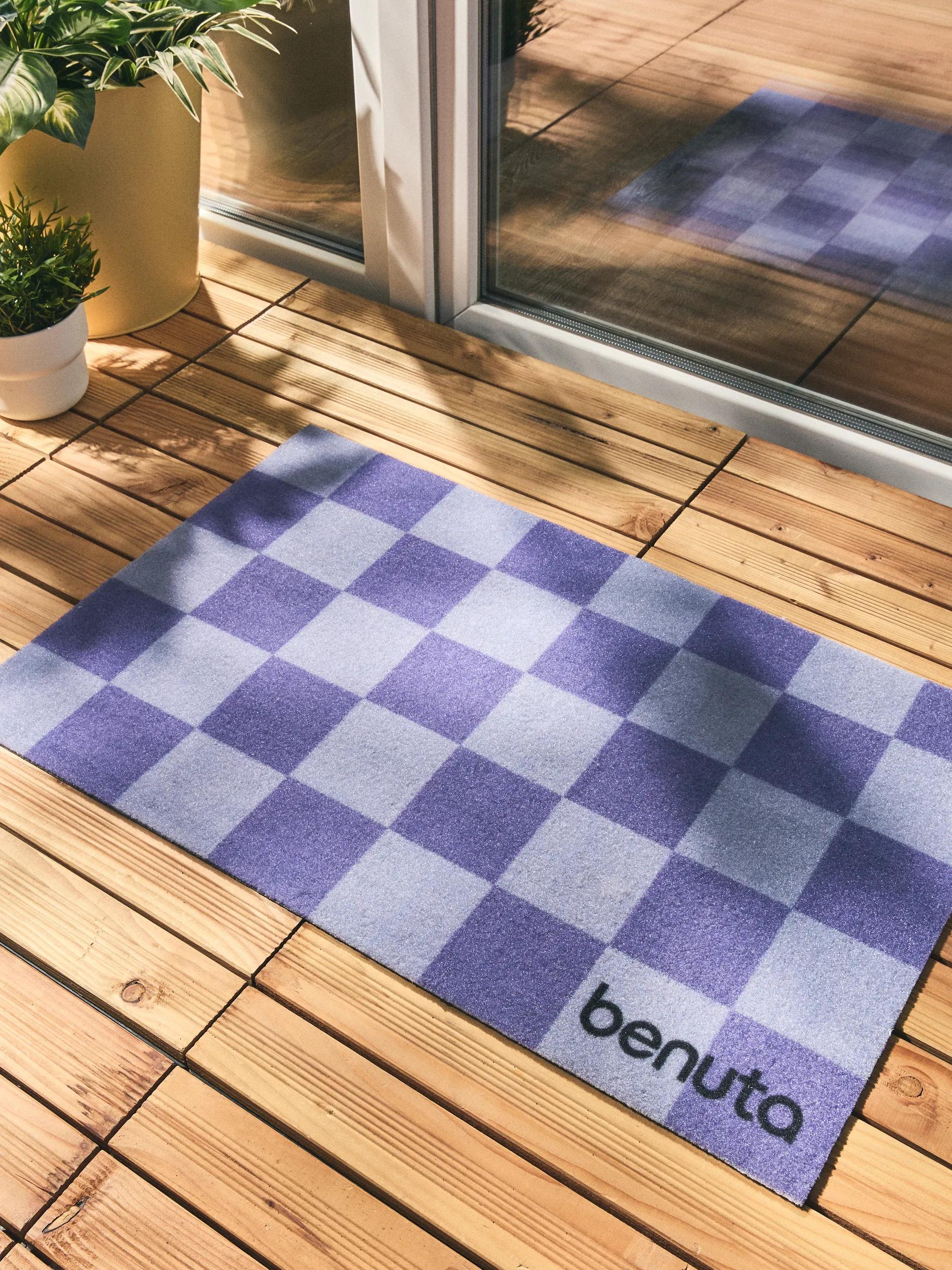 Door mat Checker Purple