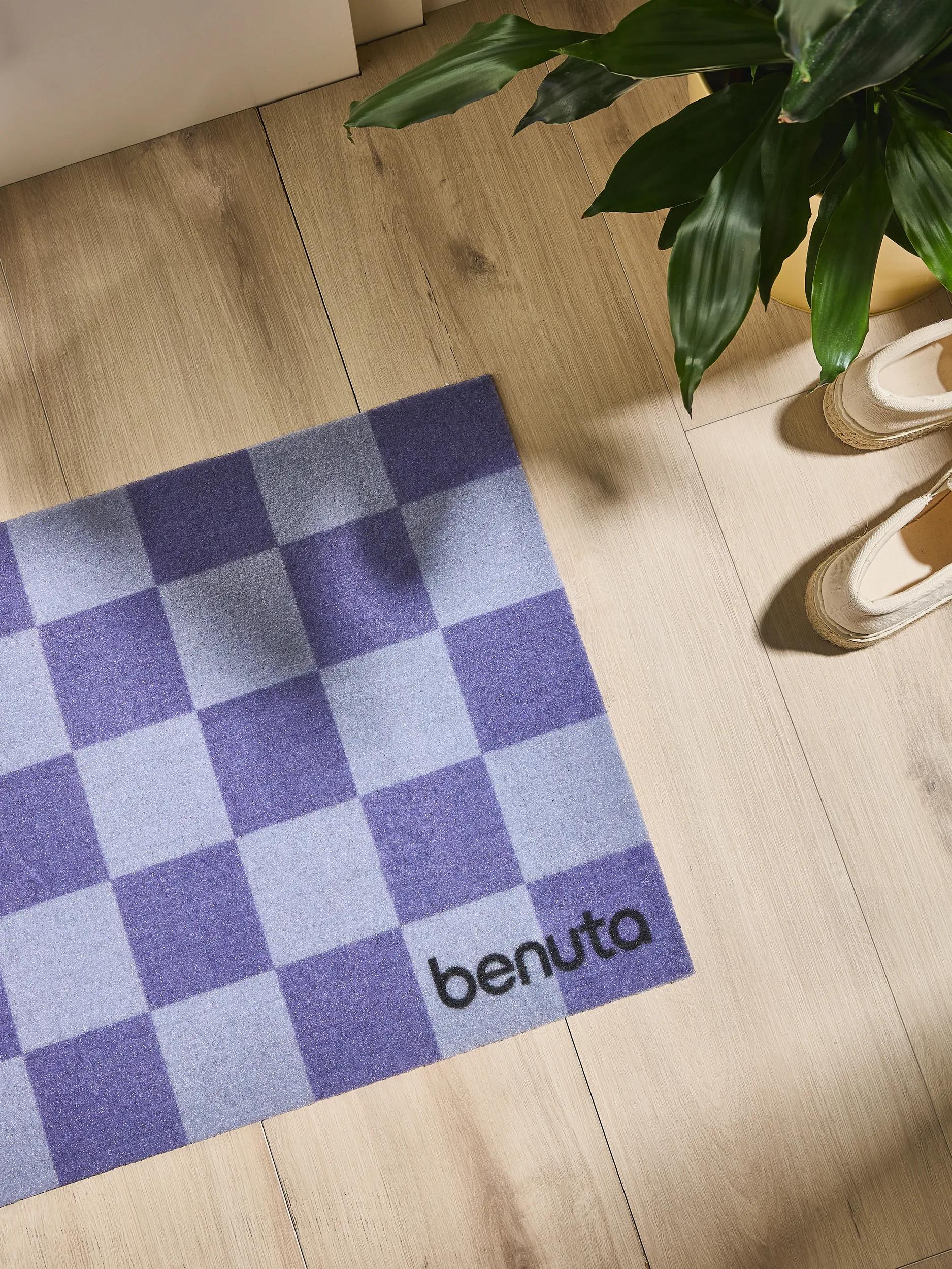 Door mat Checker Purple