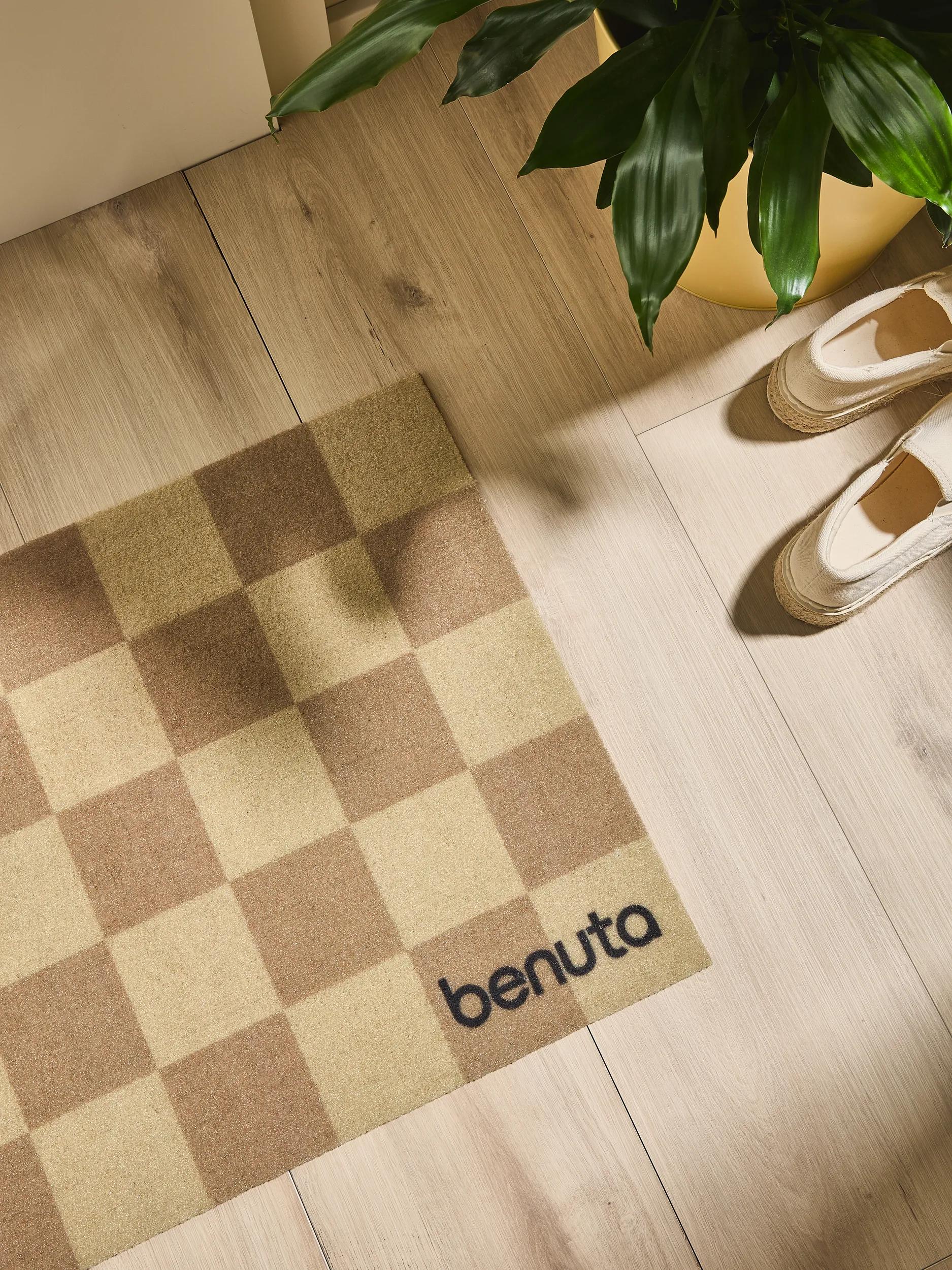 Door mat Checker Yellow