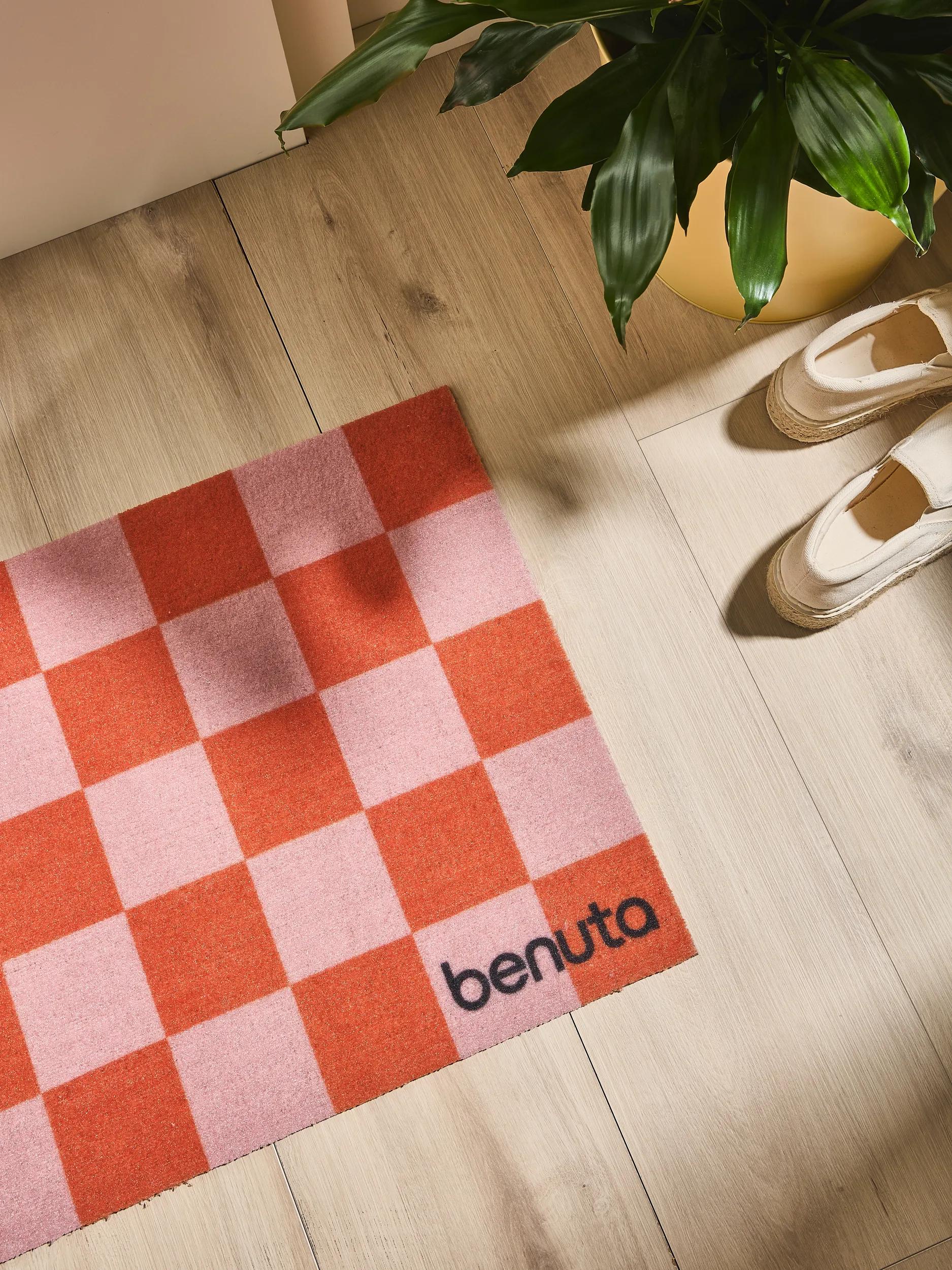 Door mat Checker Pink