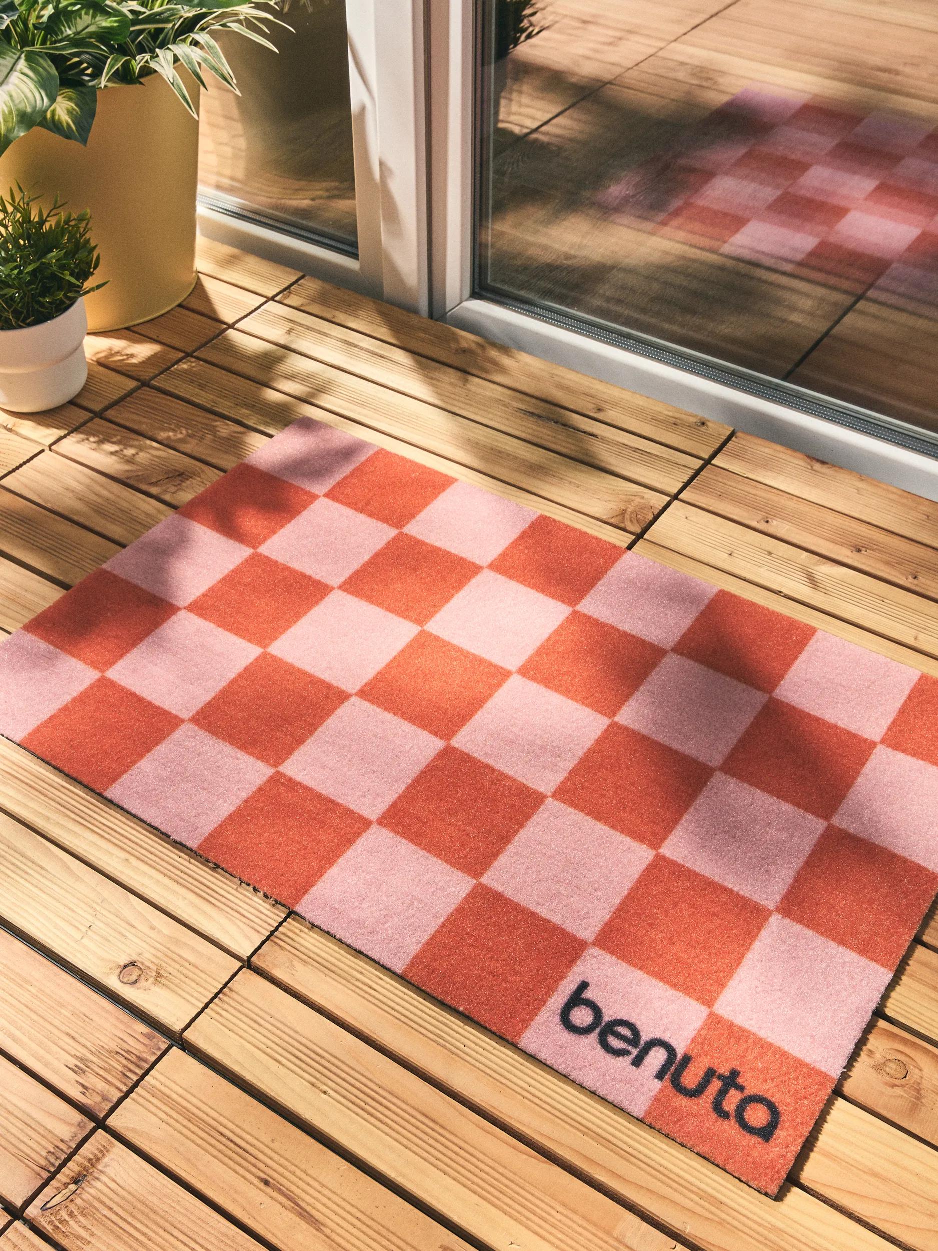 Door mat Checker Pink