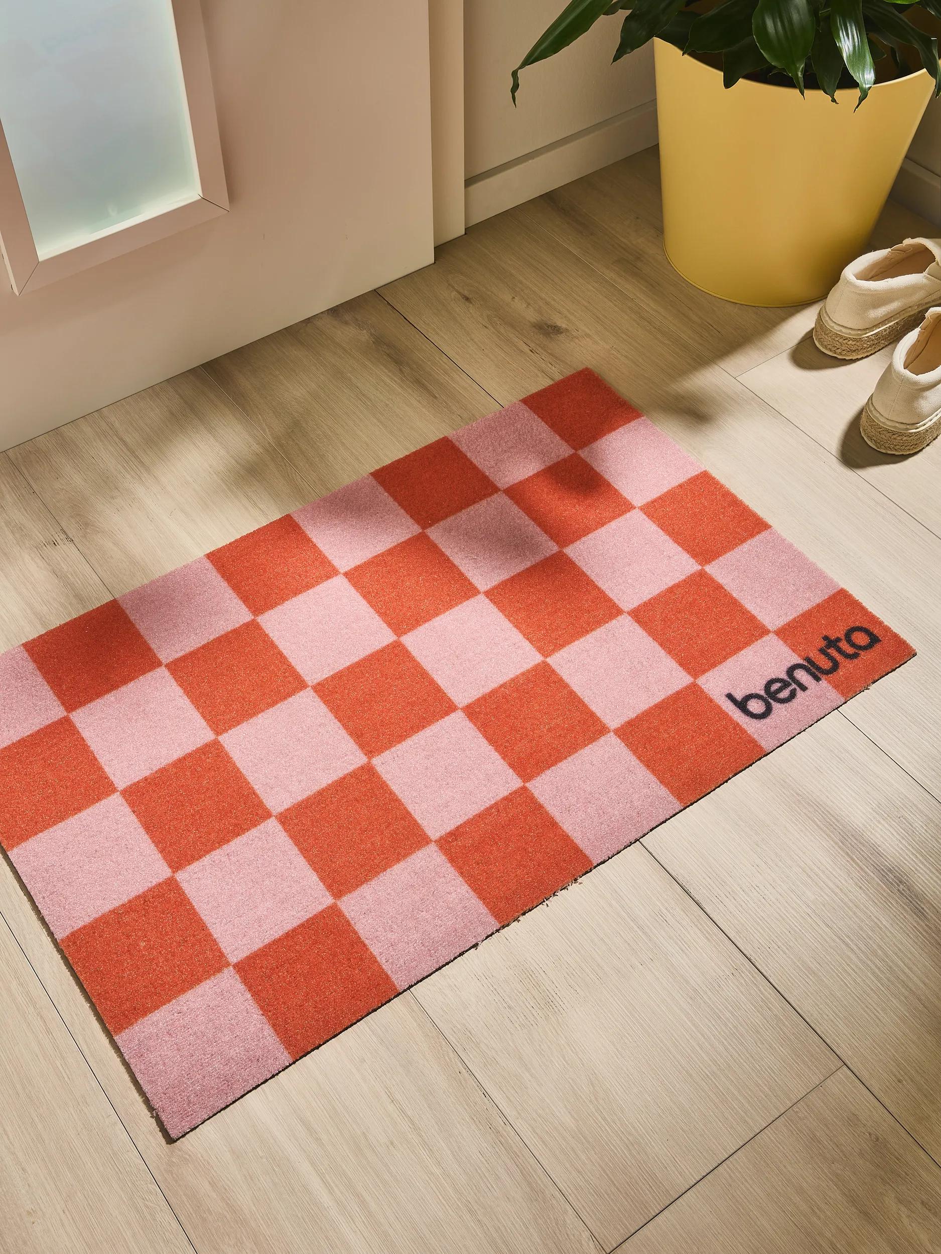 Door mat Checker Pink