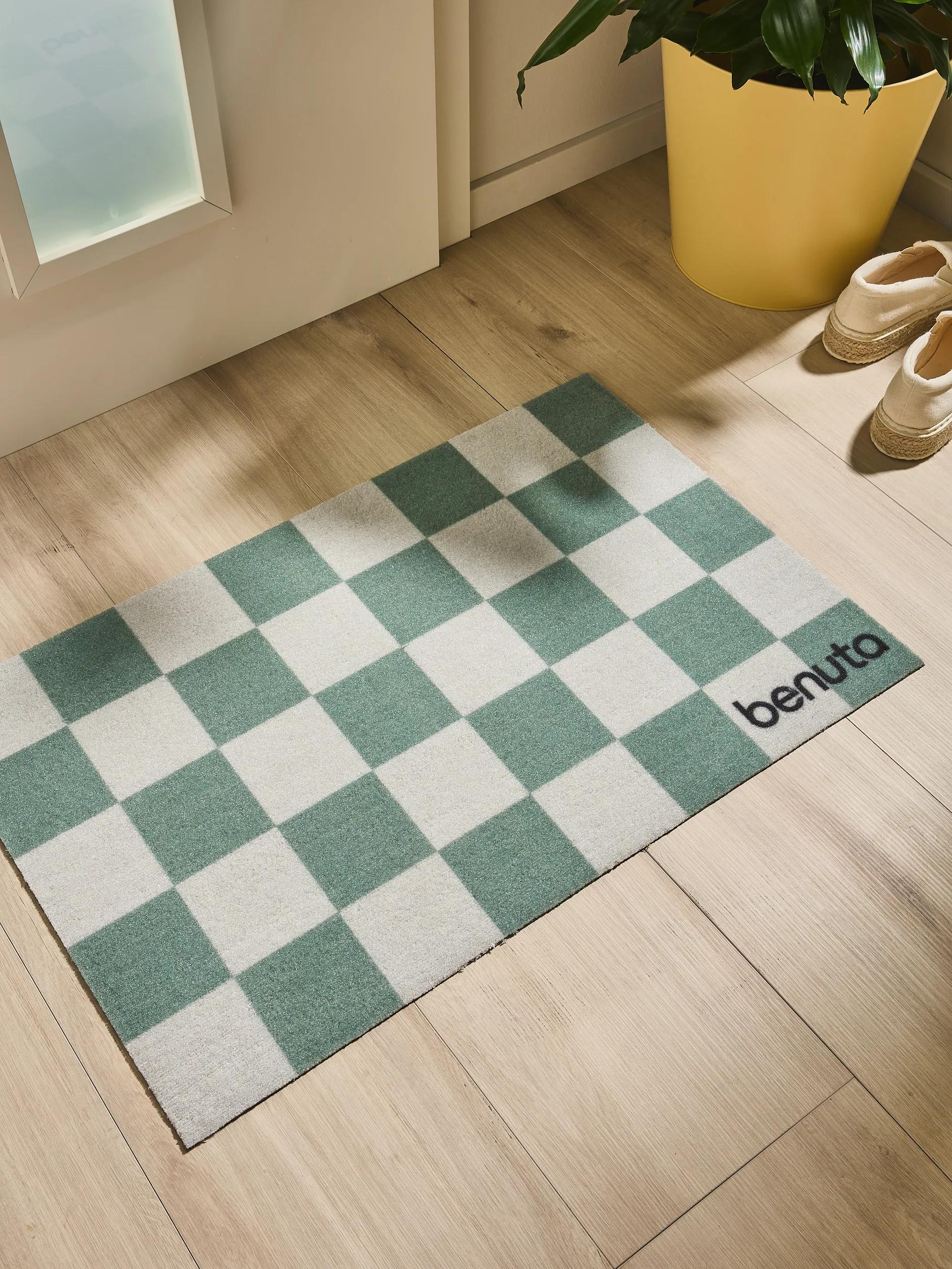 Door mat Checker Green
