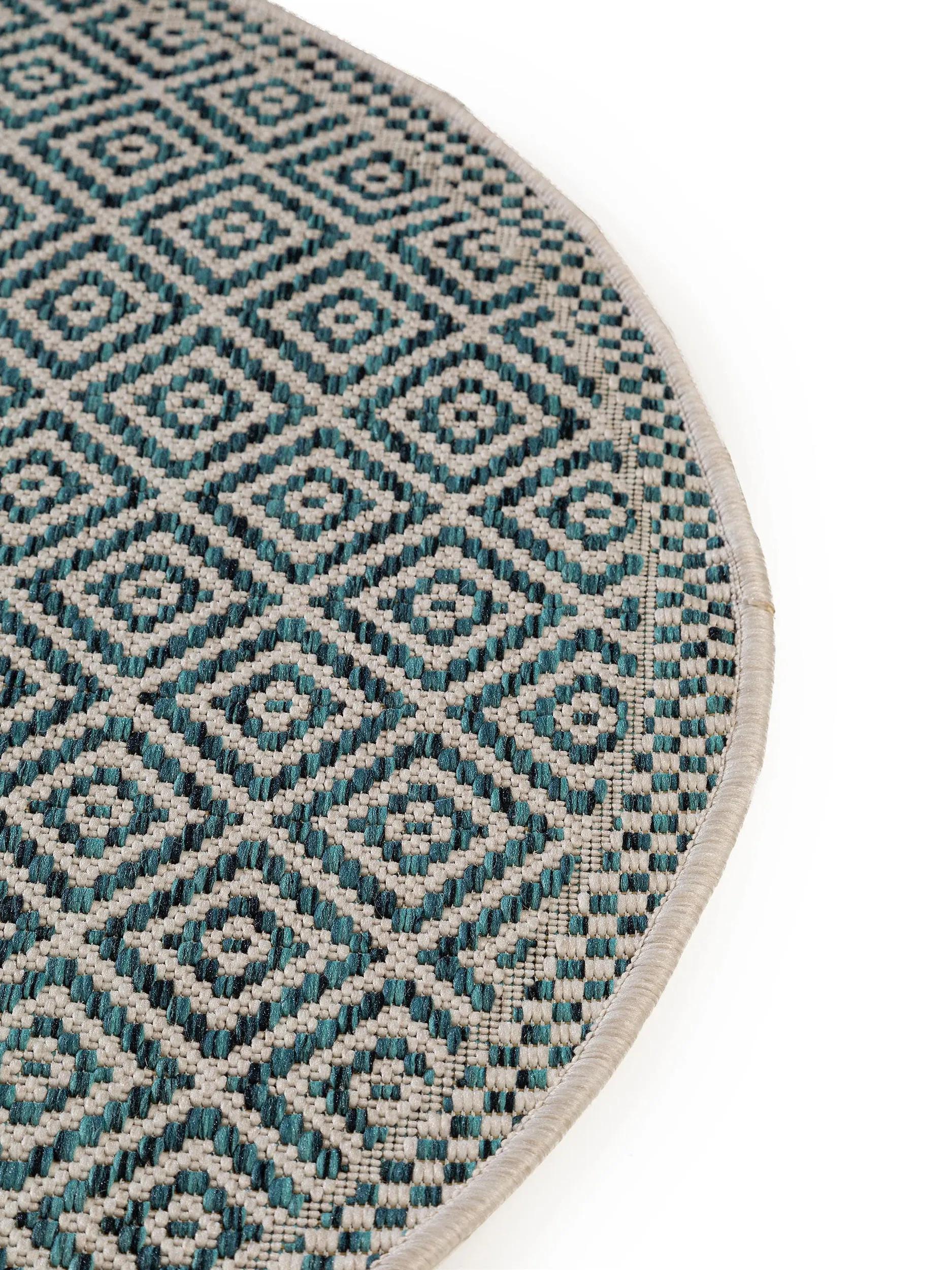 In- & Outdoor Round Rug Cleo Blue