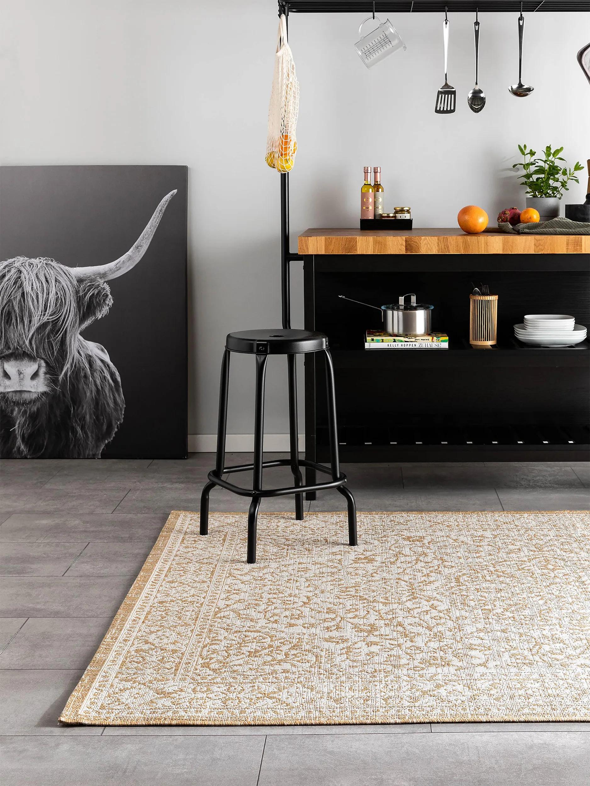 Alfombra de interior y exterior Cleo crema/beige