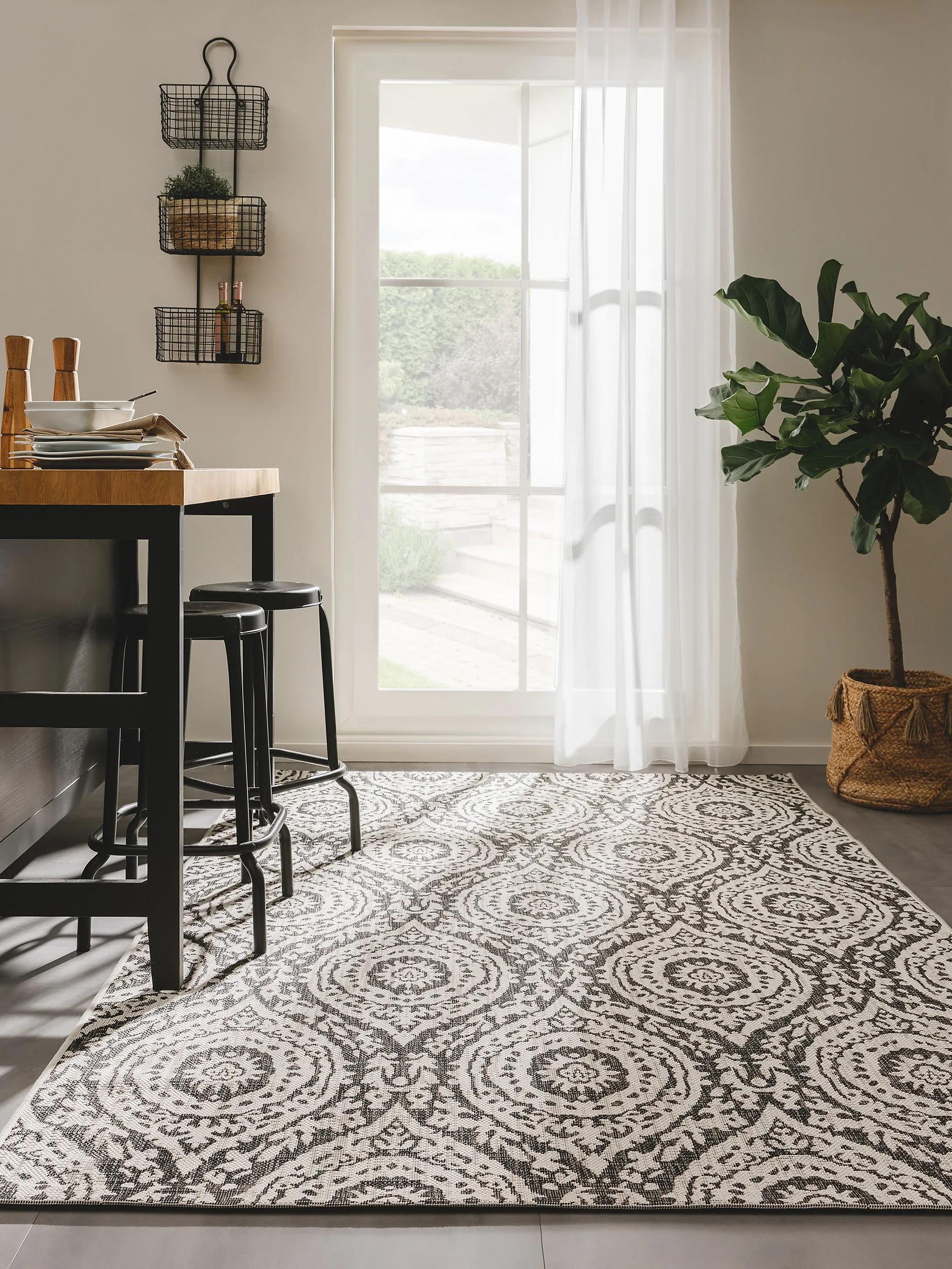 In- & Outdoor Rug Cleo White/Black