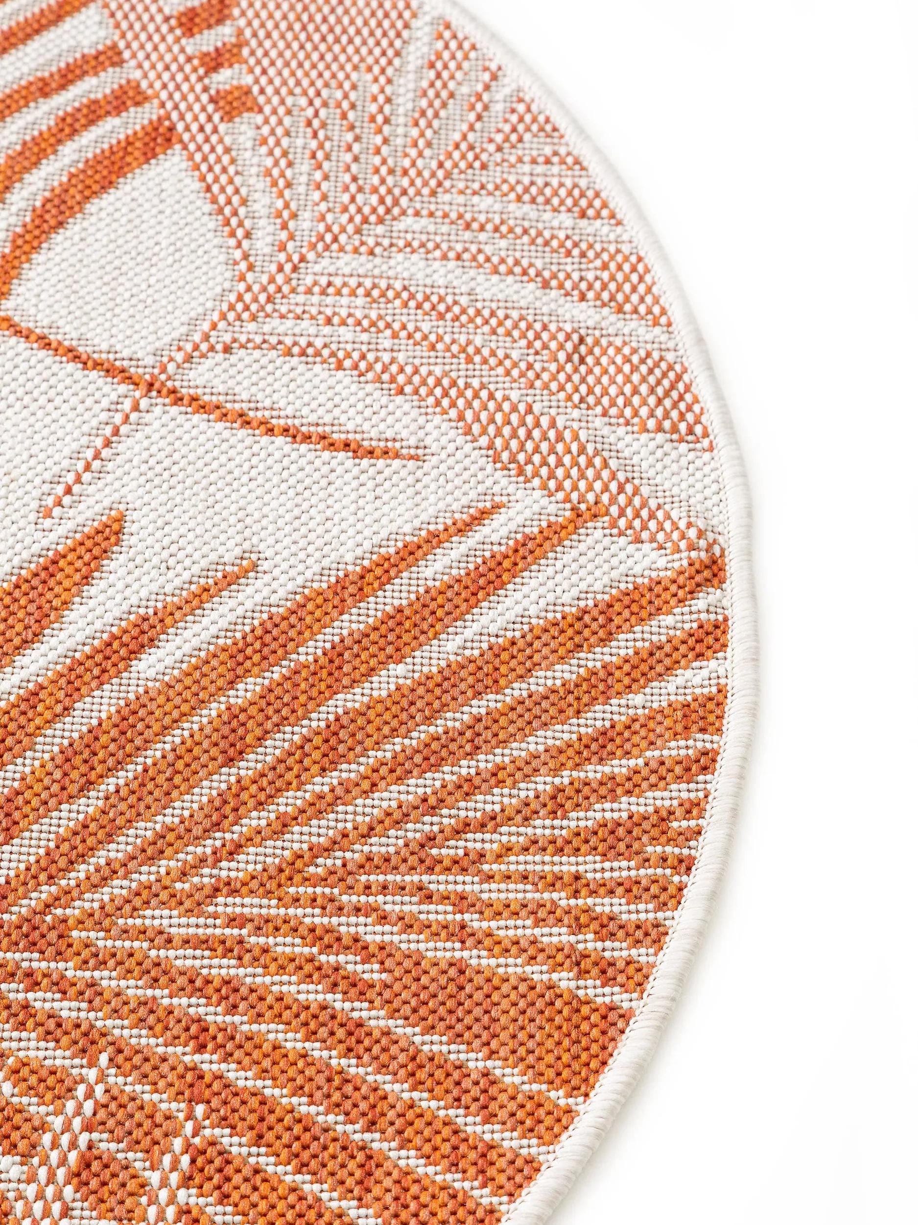 In- & Outdoor Round Rug Cleo Orange