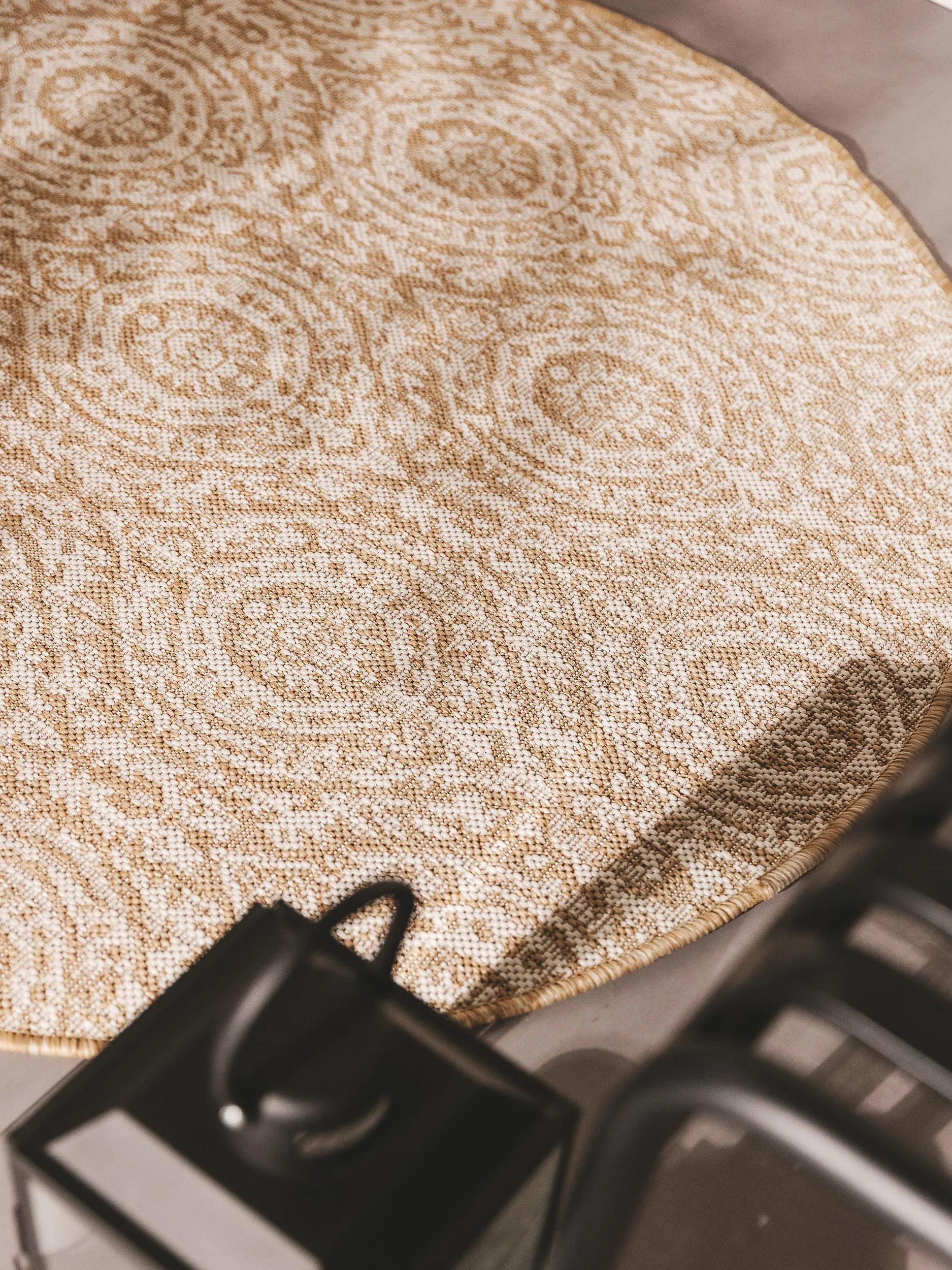 In- & Outdoor Round Rug Cleo Cream/Beige