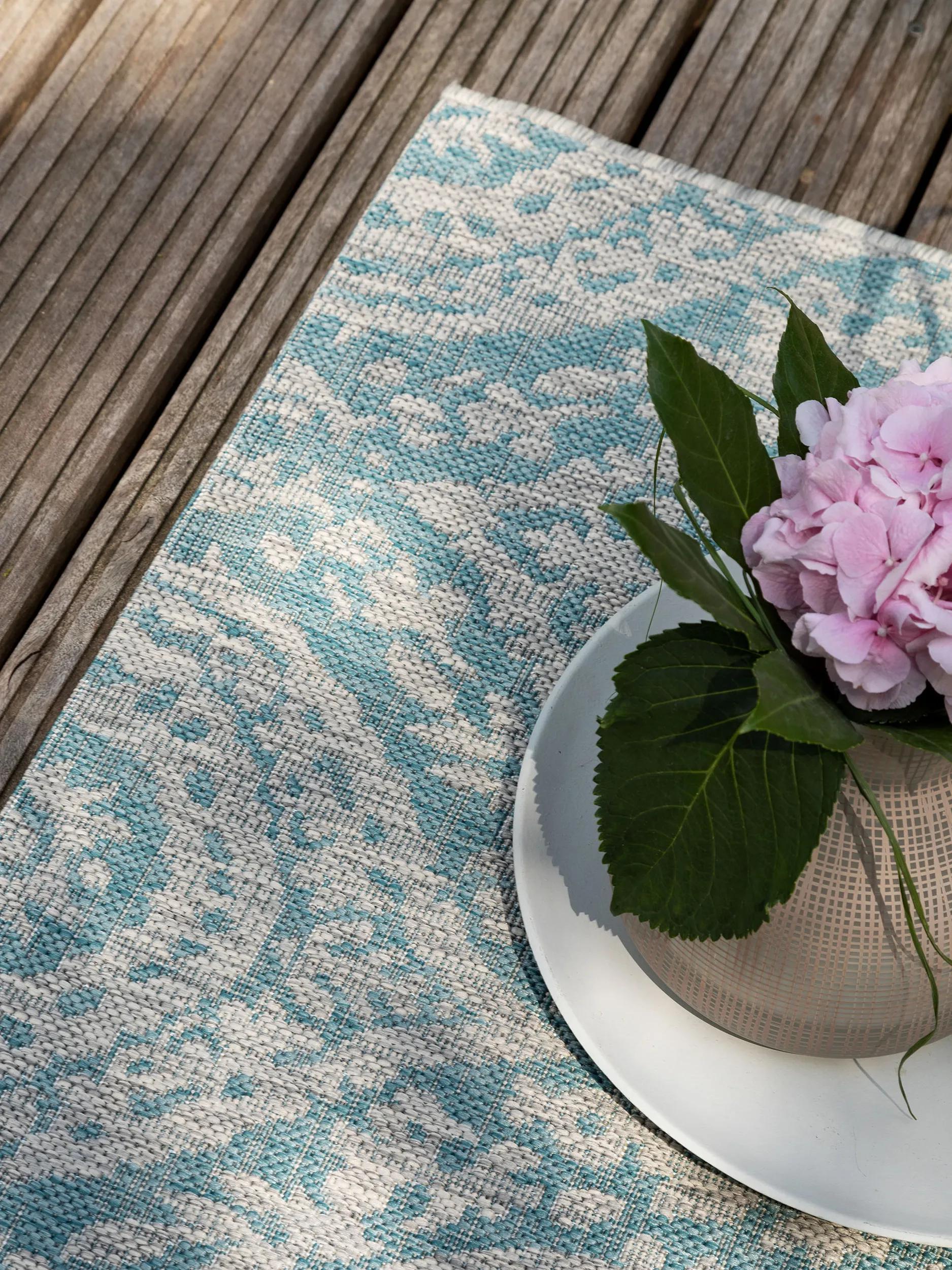 In- & Outdoor Rug Cleo Beige/Turquoise