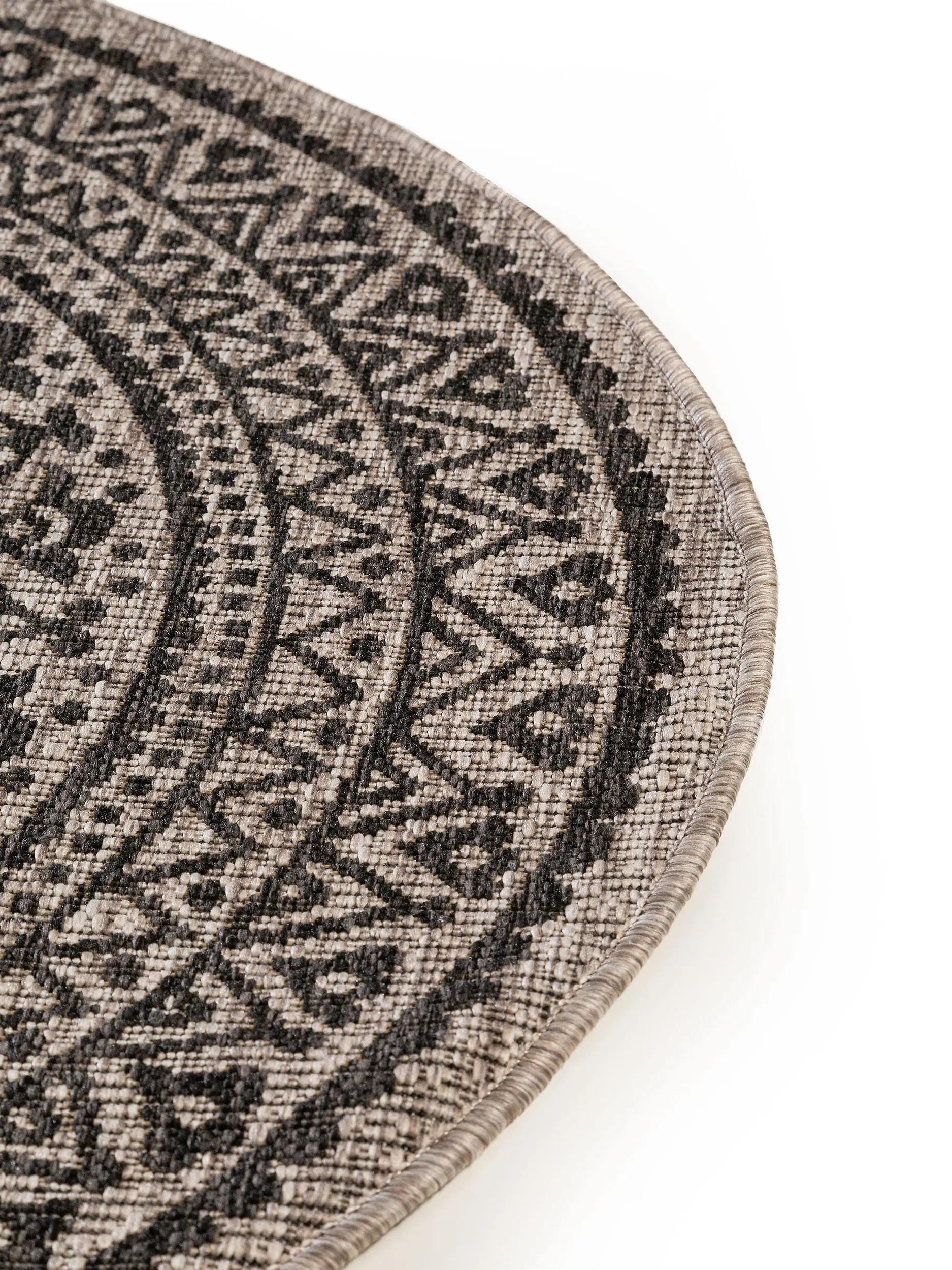 In- & Outdoor Round Rug Cleo Beige/Brown