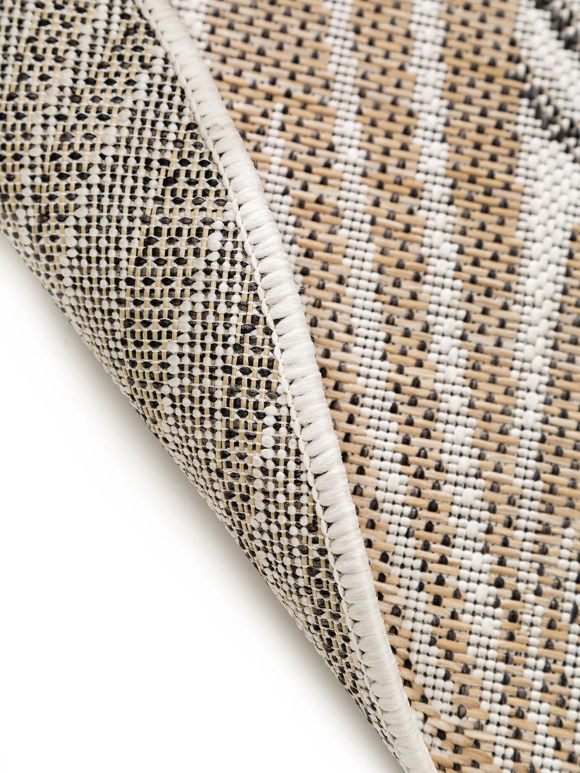 Alfombra redonda para interior y exterior Cleo negra