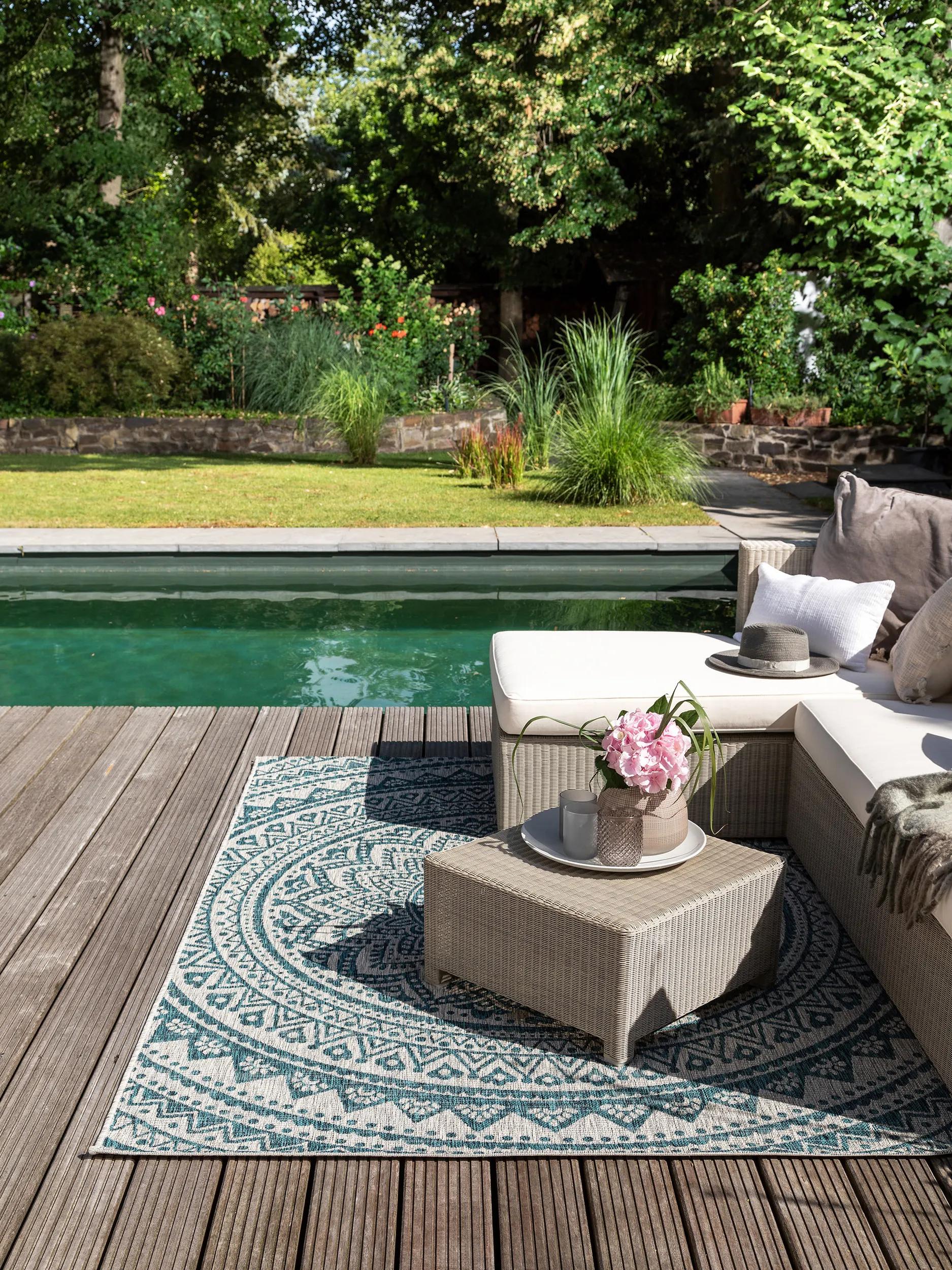 In- & Outdoor Rug Cleo Beige/Blue