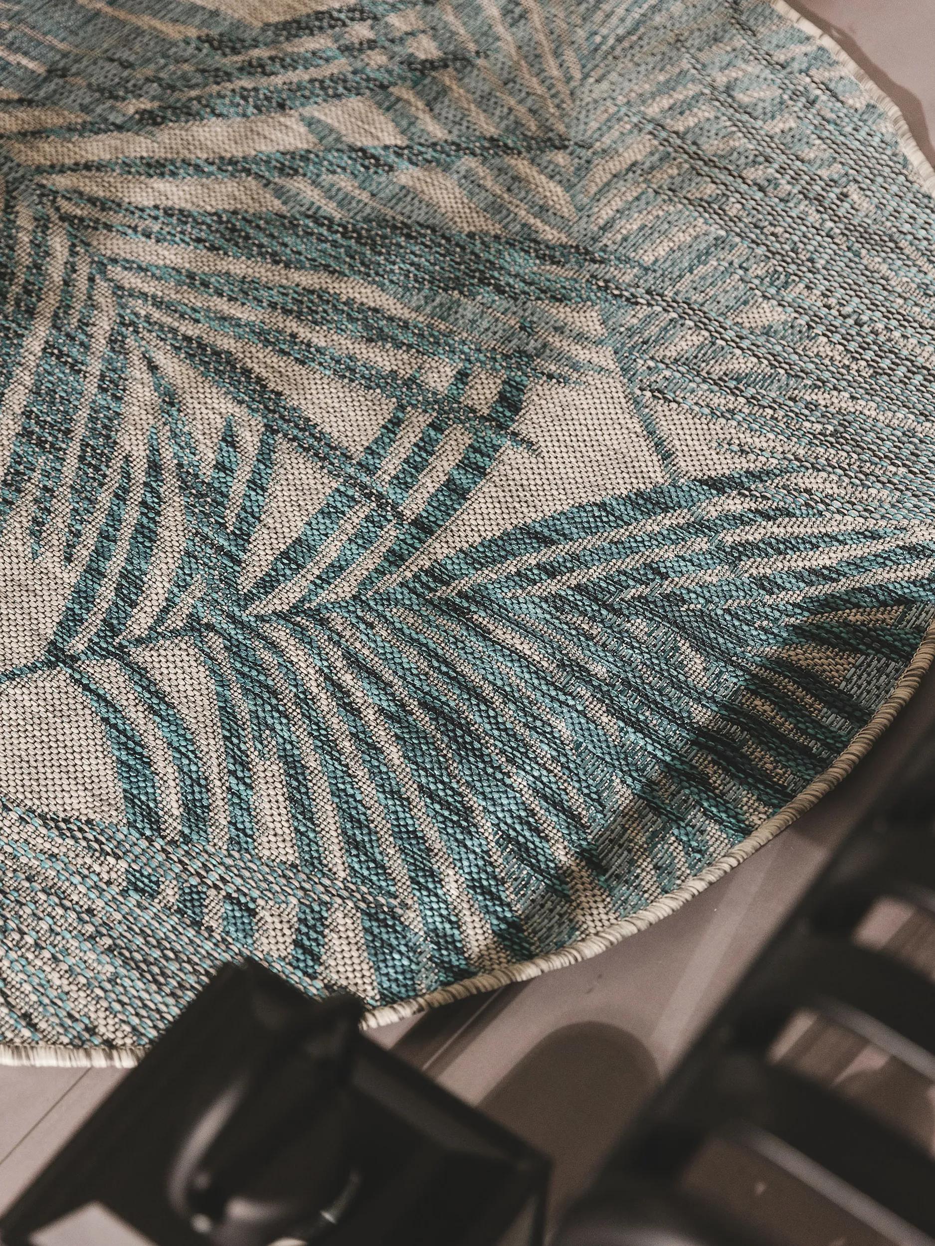 In- & Outdoor Round Rug Cleo Blue