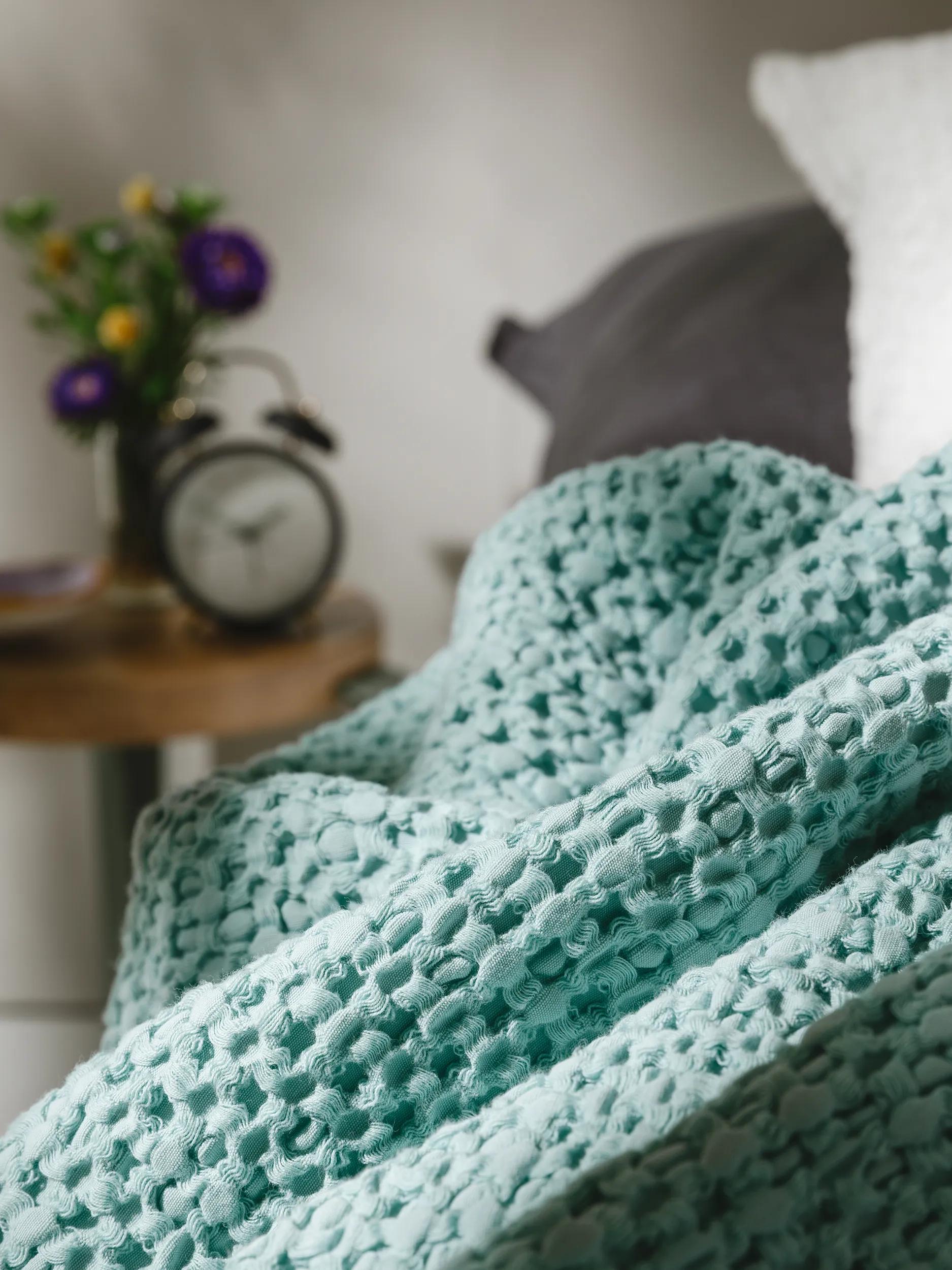 Cotton blanket Cloe Turquoise