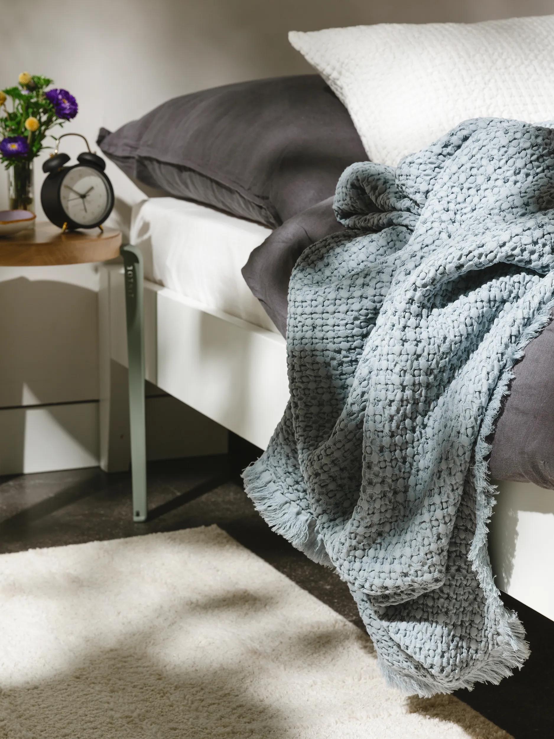 Cotton blanket Cloe Blue/Grey