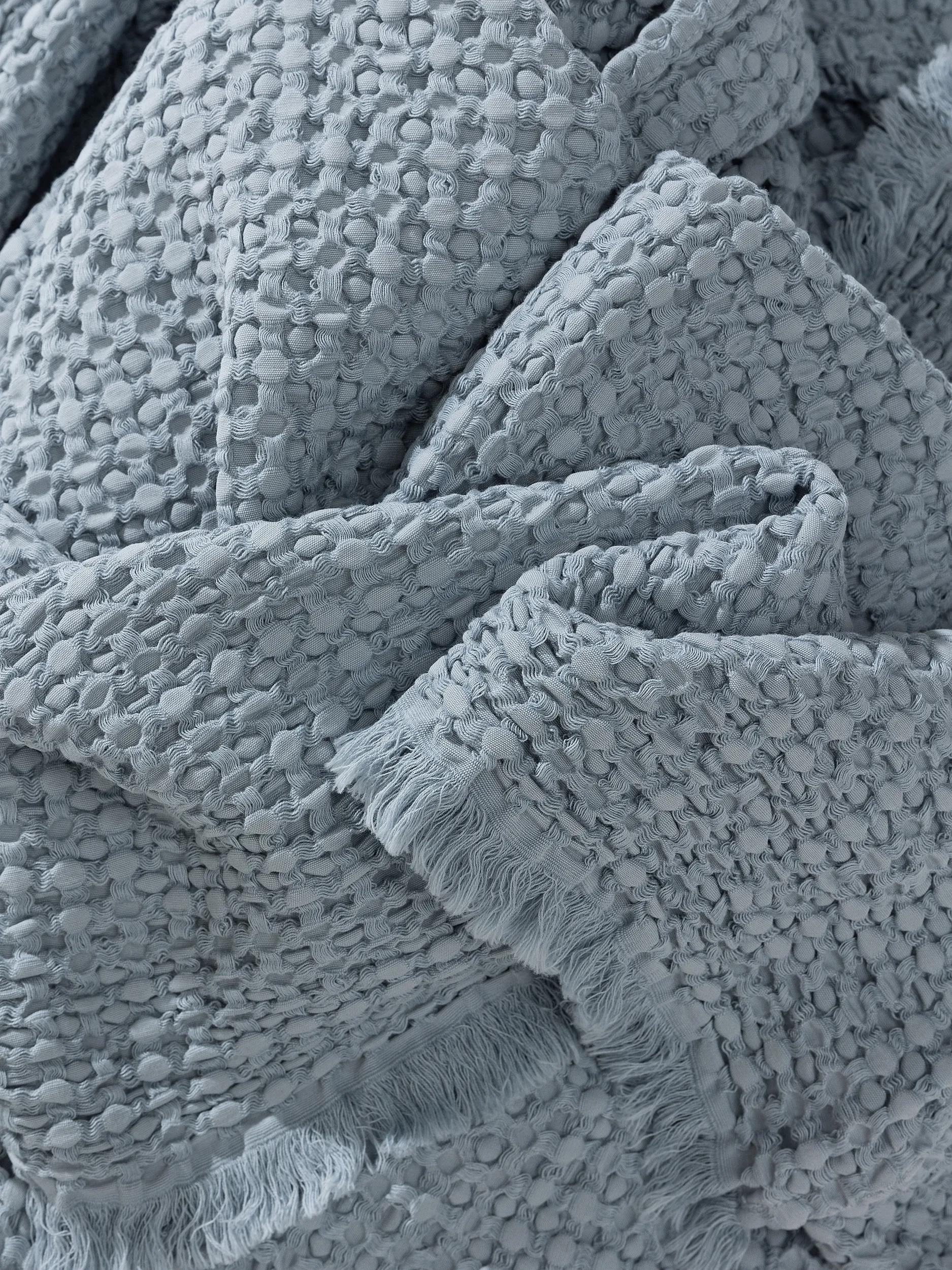 Cotton blanket Cloe Blue/Grey