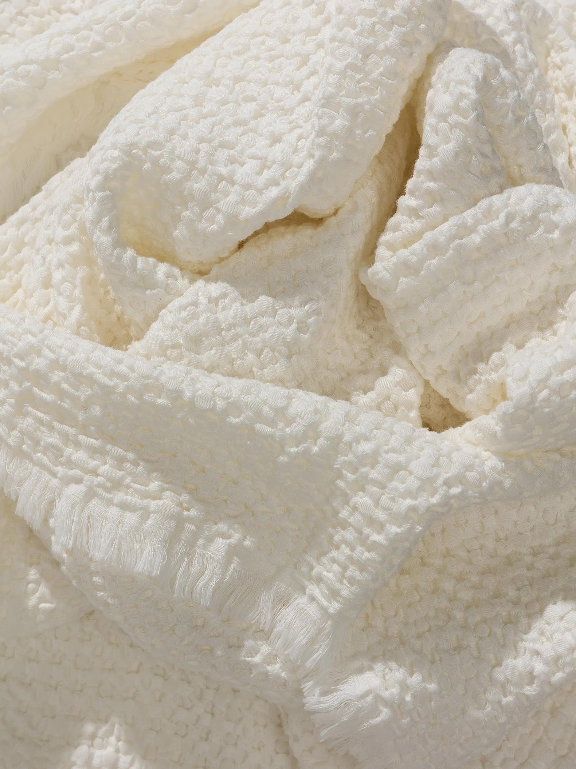 Couverture en coton Cloe crème