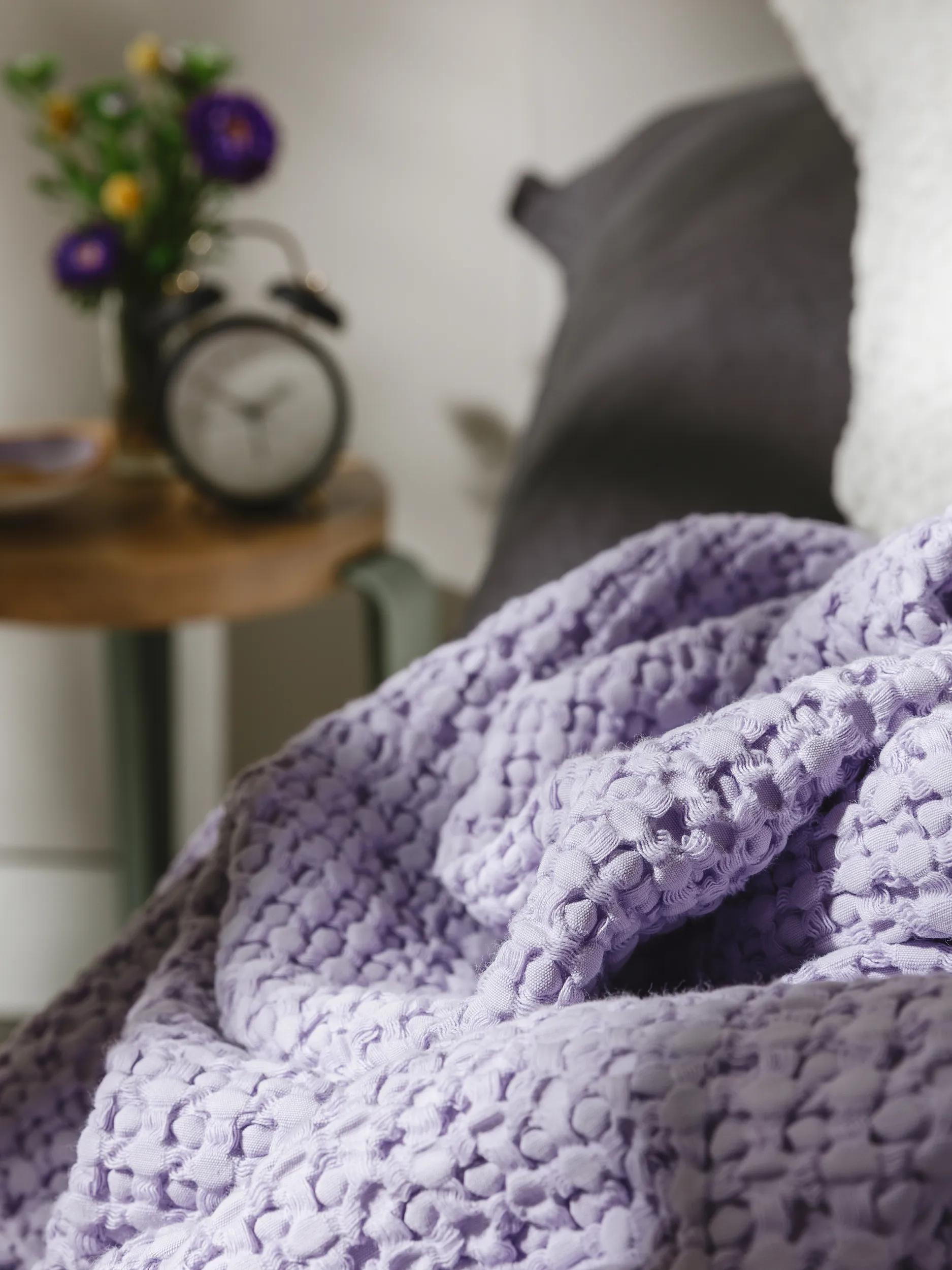 Cotton blanket Cloe Purple
