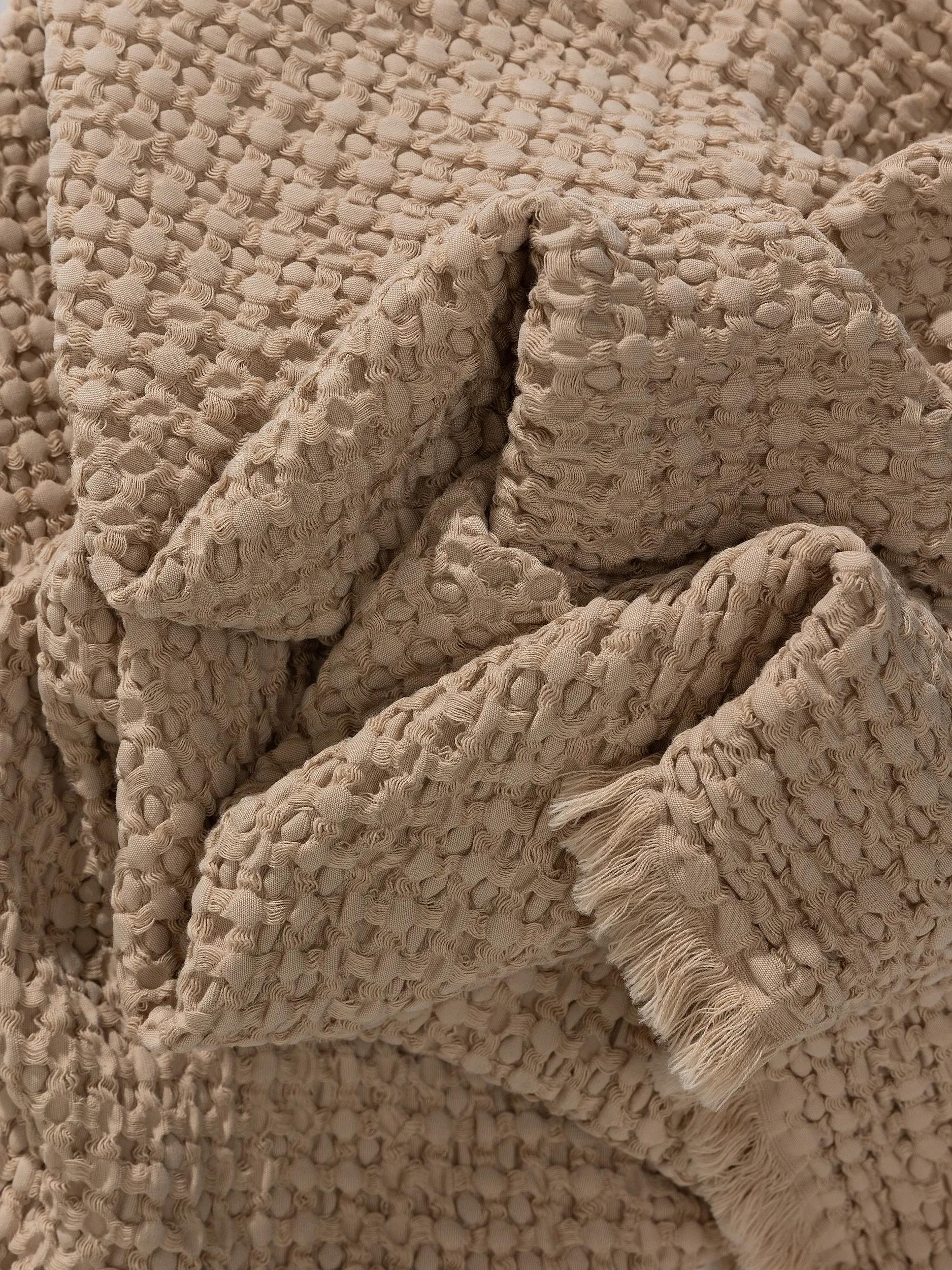 Couverture en coton Cloe beige