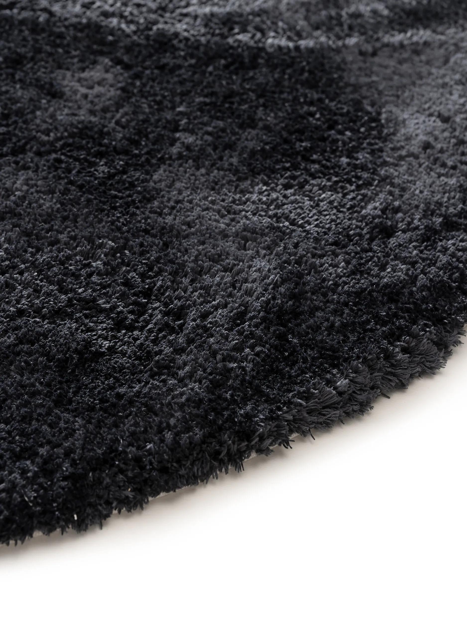 Shaggy Round Rug Cloudy Charcoal