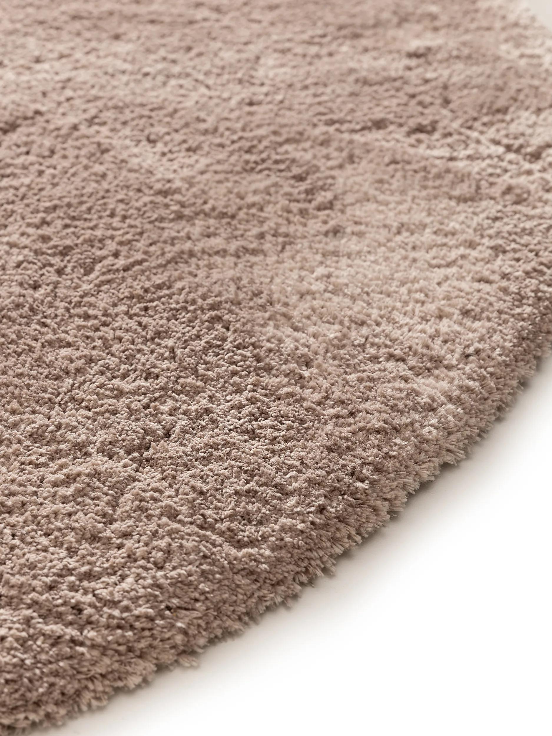 Shaggy Round Rug Cloudy Taupe
