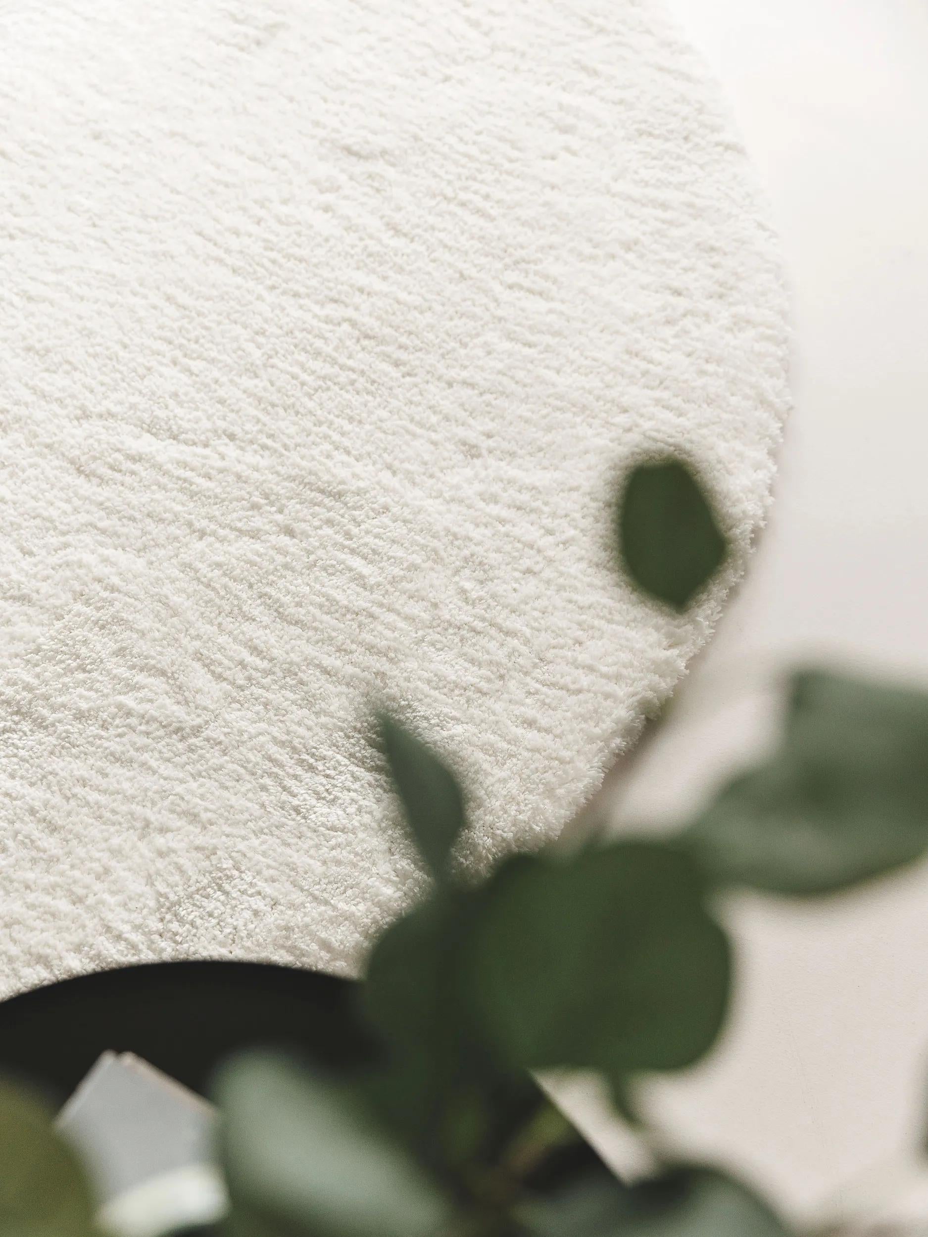 Shaggy Round Rug Cloudy Cream