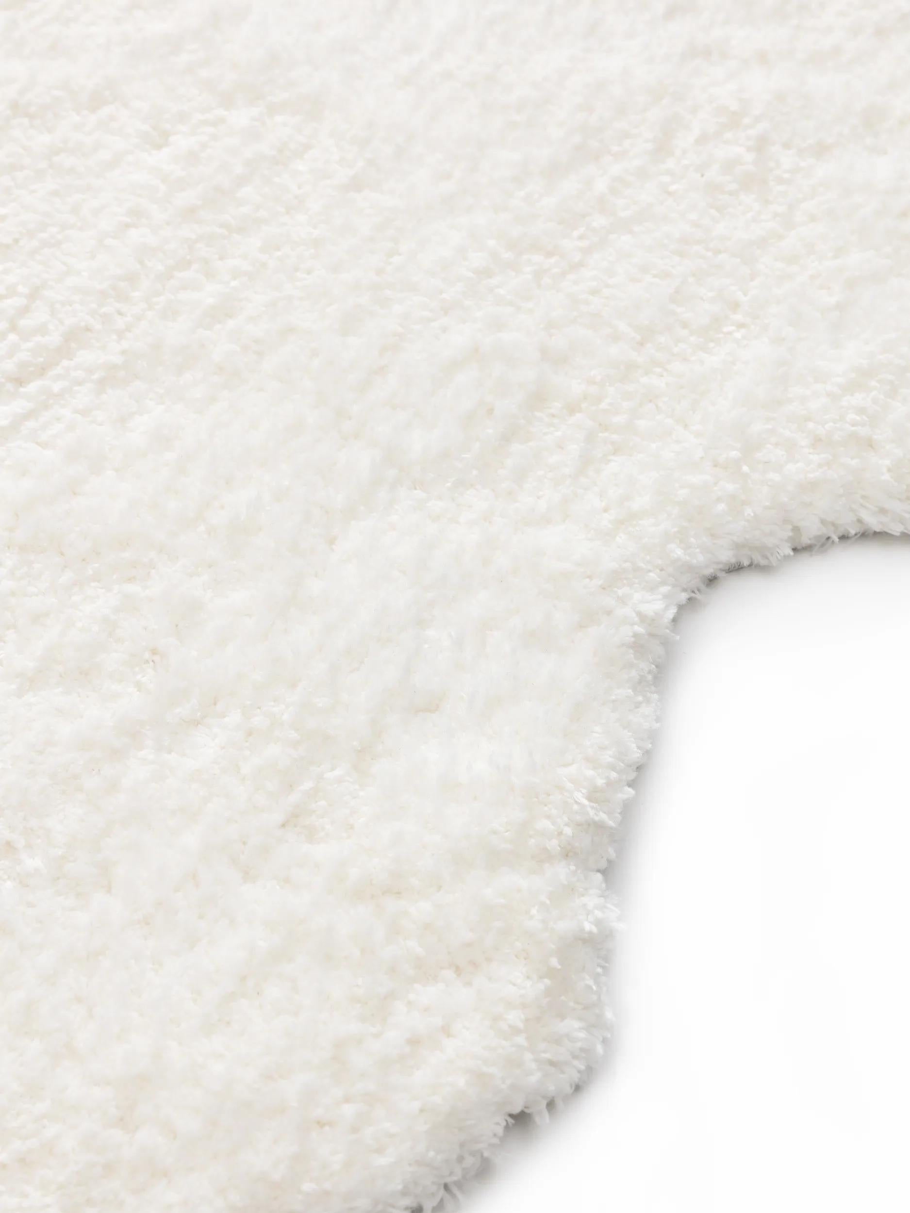 Tapis shaggy Crème Nuageux