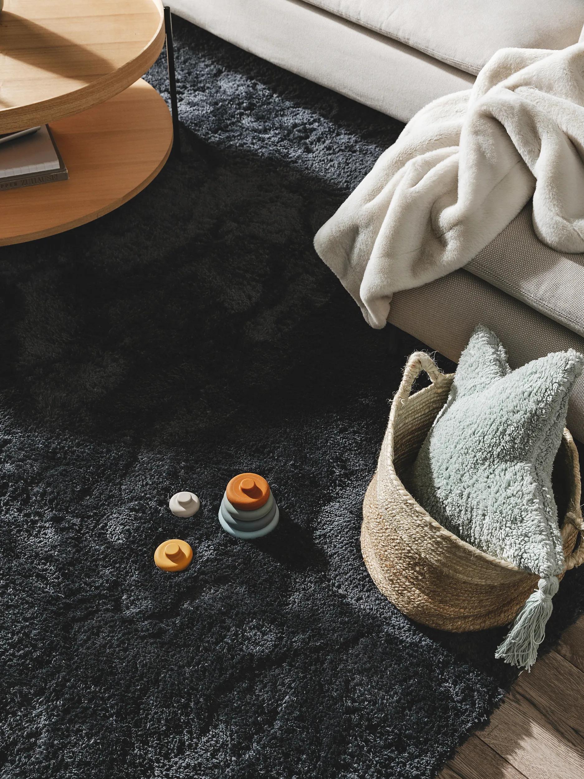 Shaggy rug Cloudy Charcoal