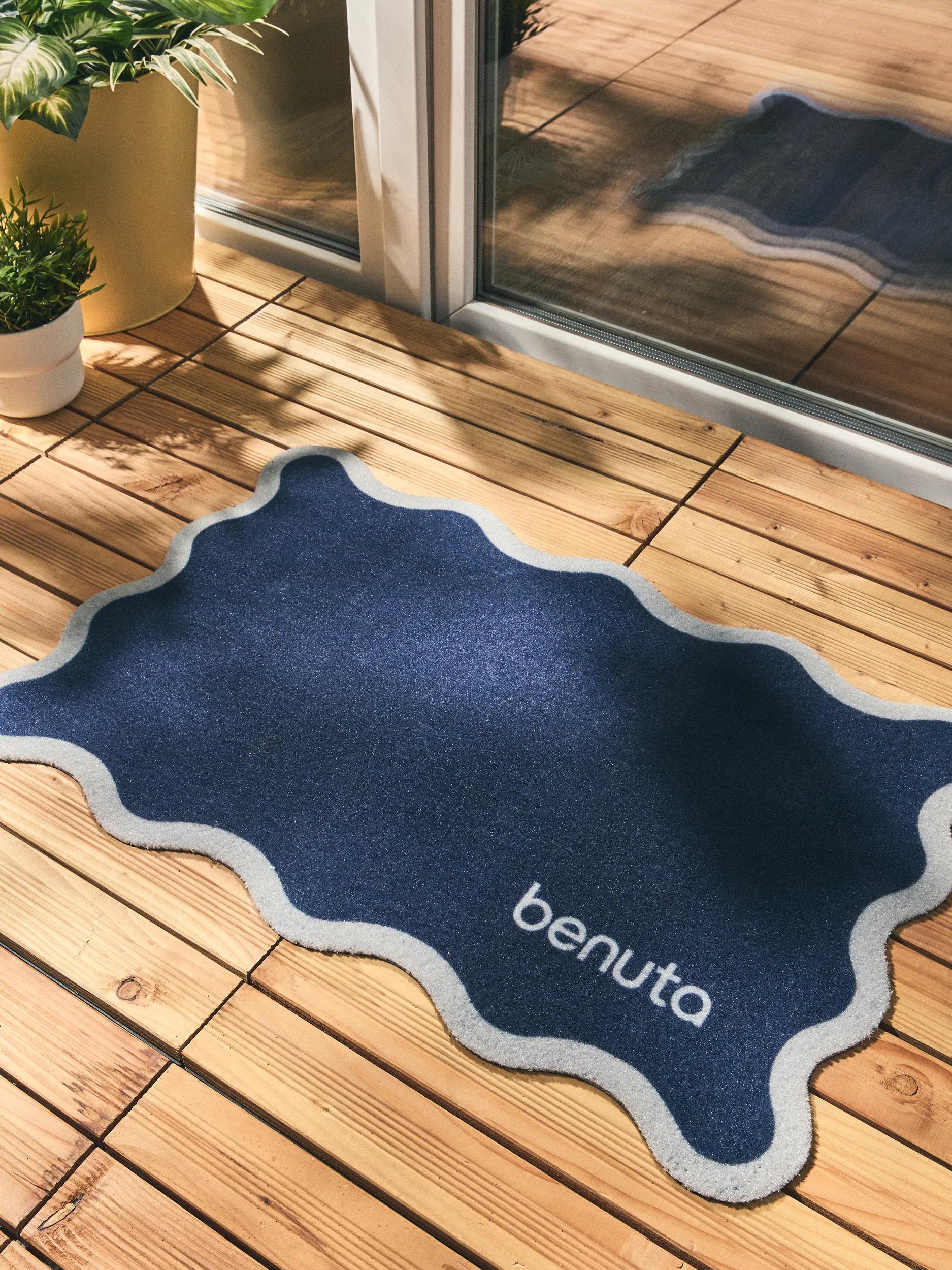 Door mat Curl Blue