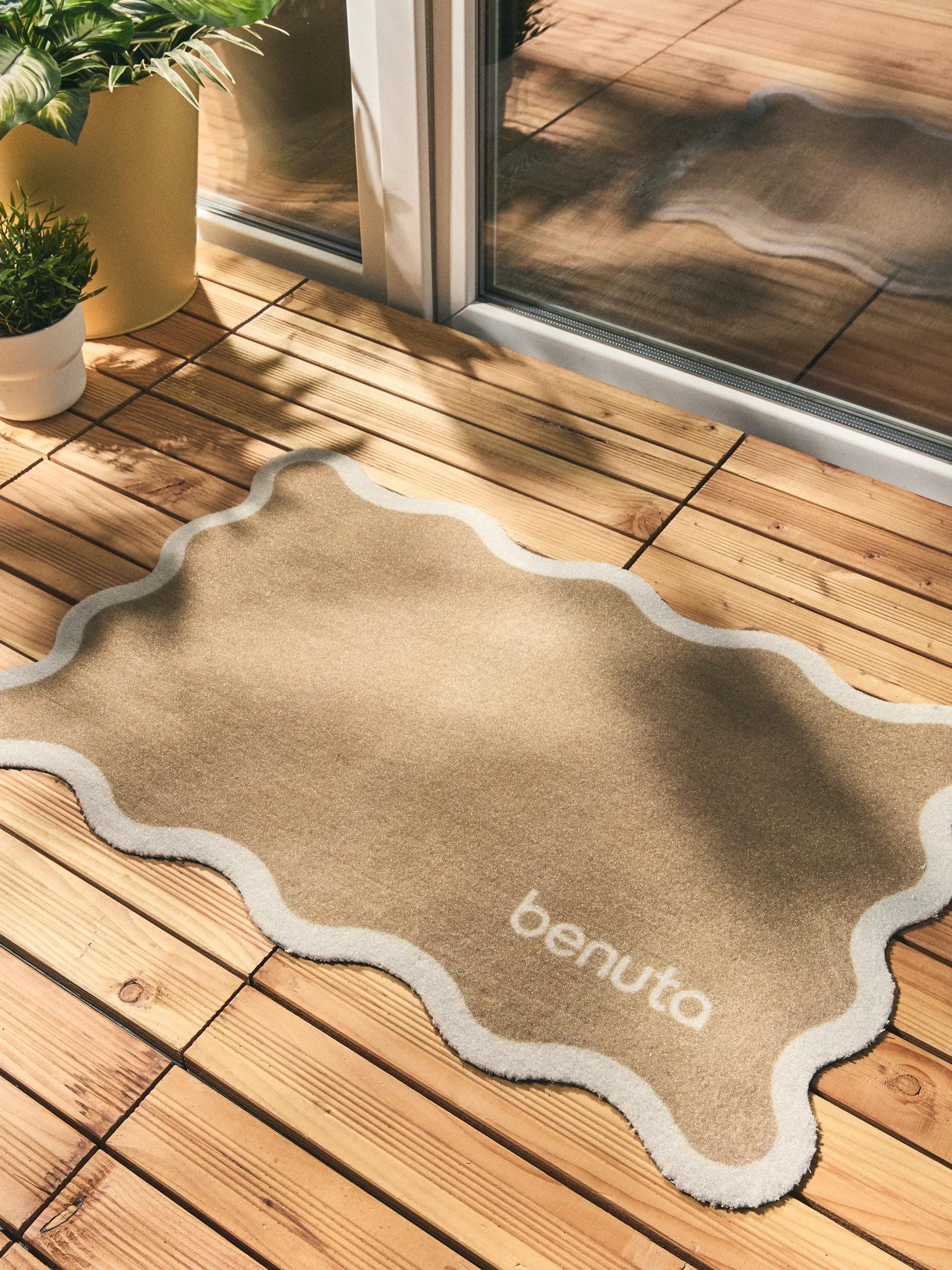 Door mat Curl Light Brown