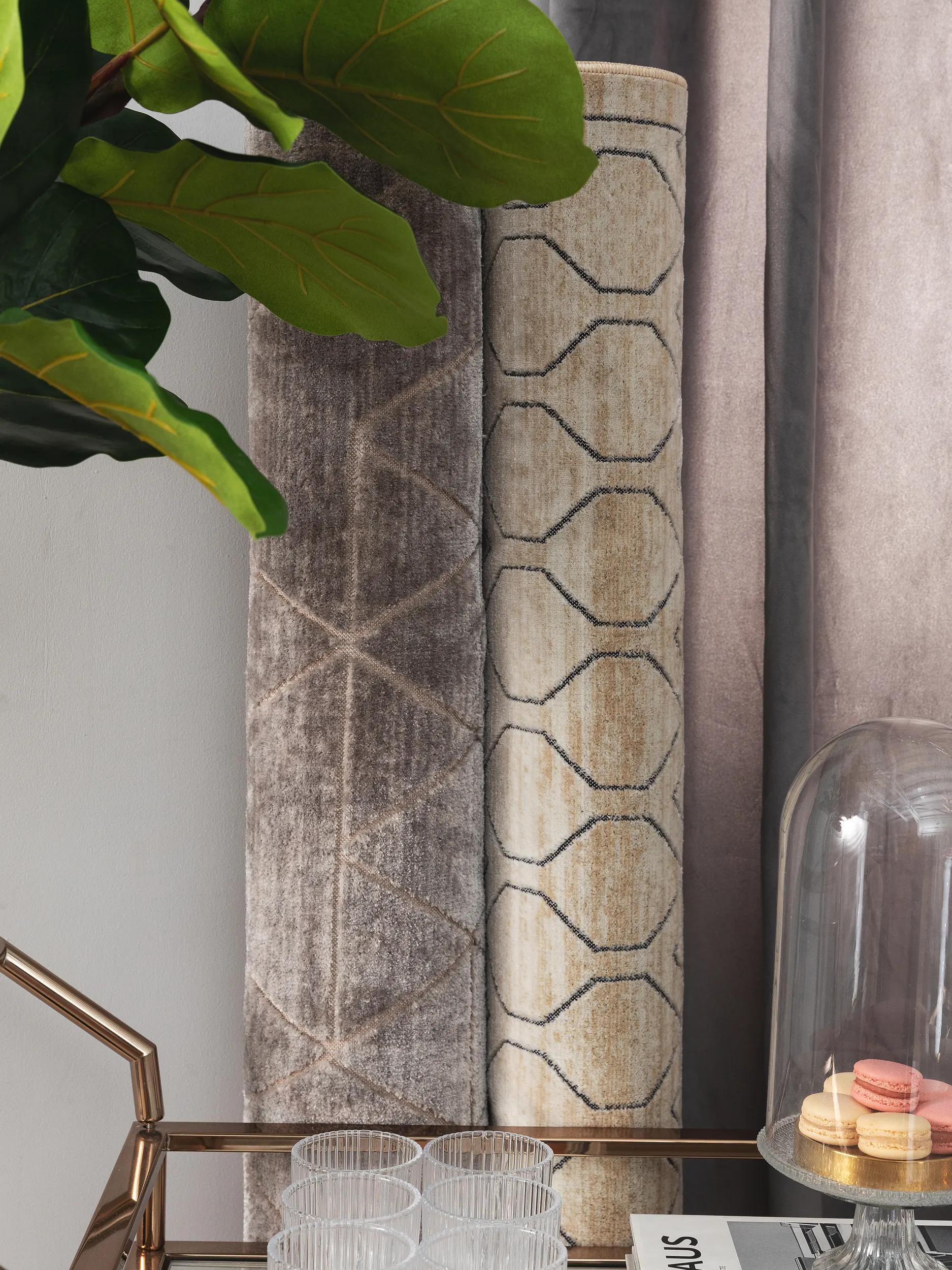 Teppich Gänseblümchen Grau