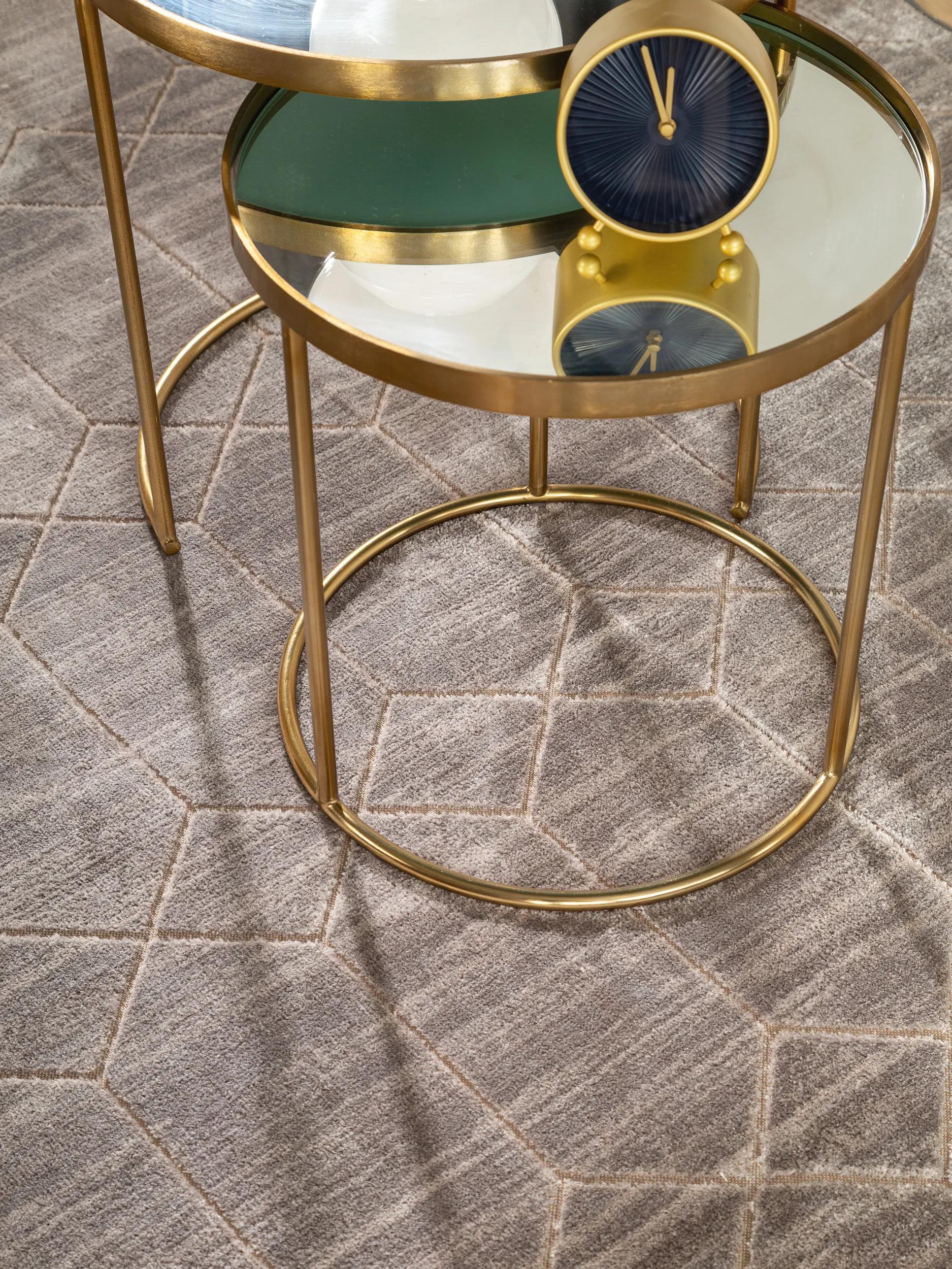 Teppich Gänseblümchen Grau