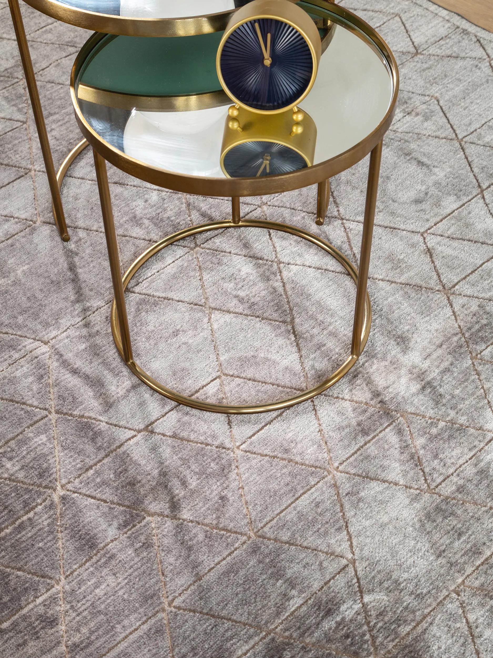 Teppich Gänseblümchen Grau