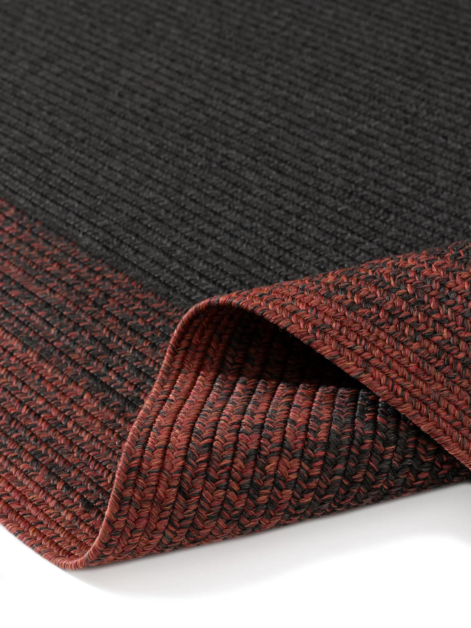 In- & Outdoor Rug Daniel Charcoal/Red