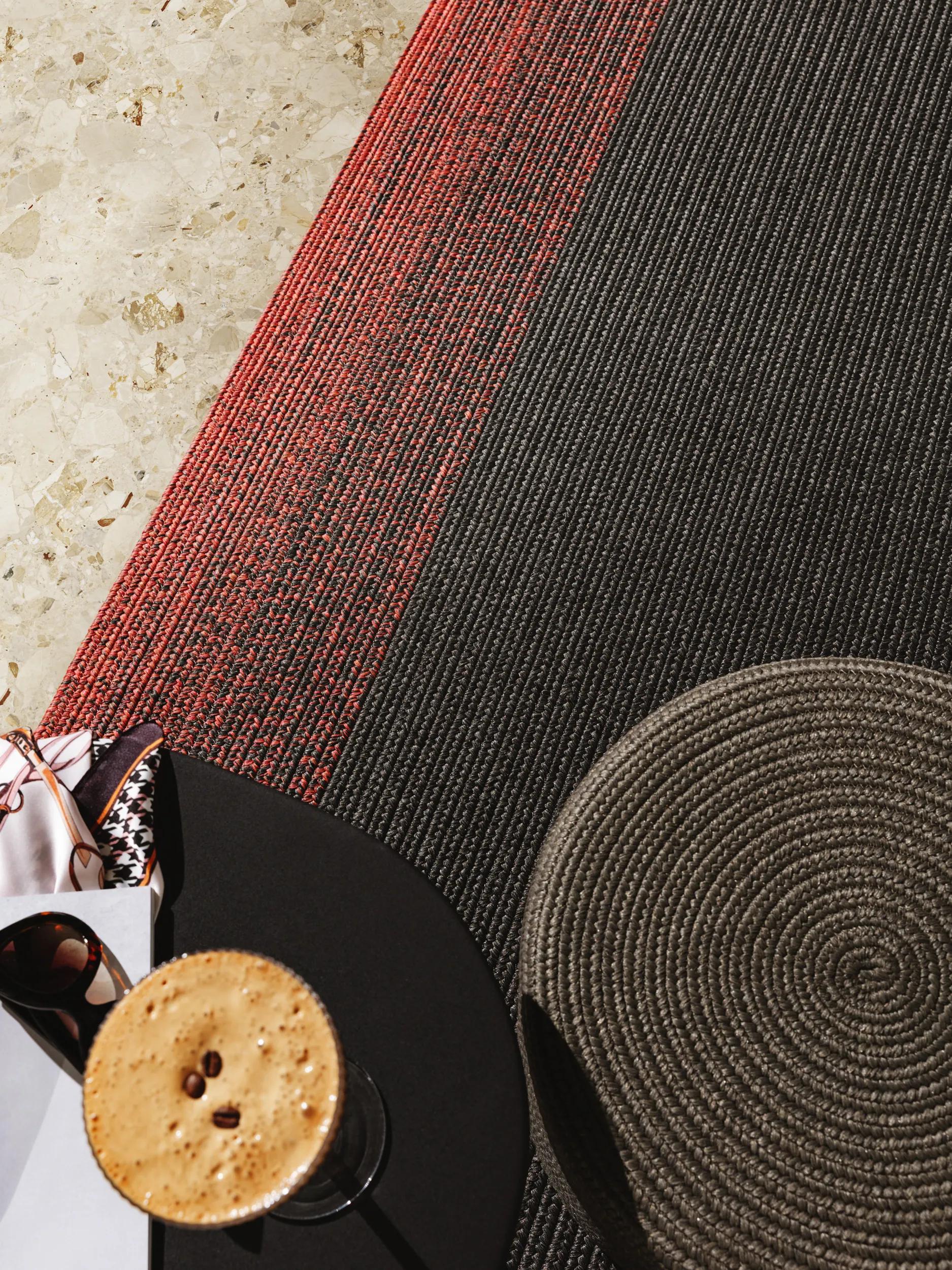 In- & Outdoor Rug Daniel Charcoal/Red