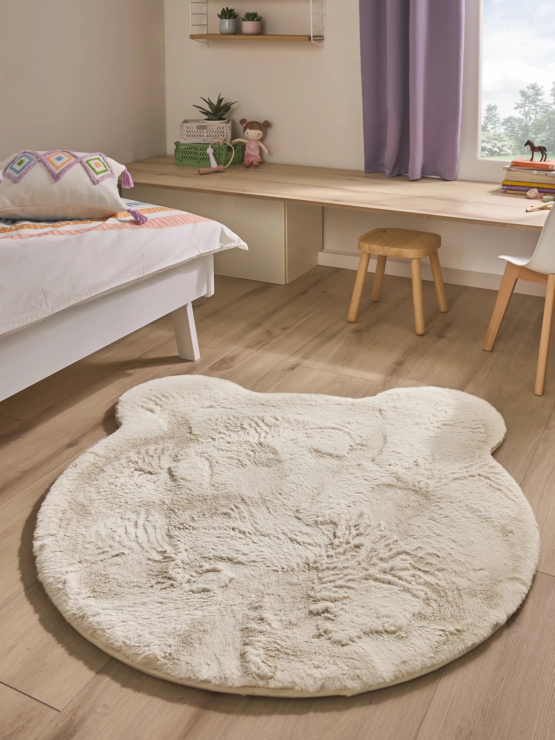 Washable Kids Rug Dave Cream