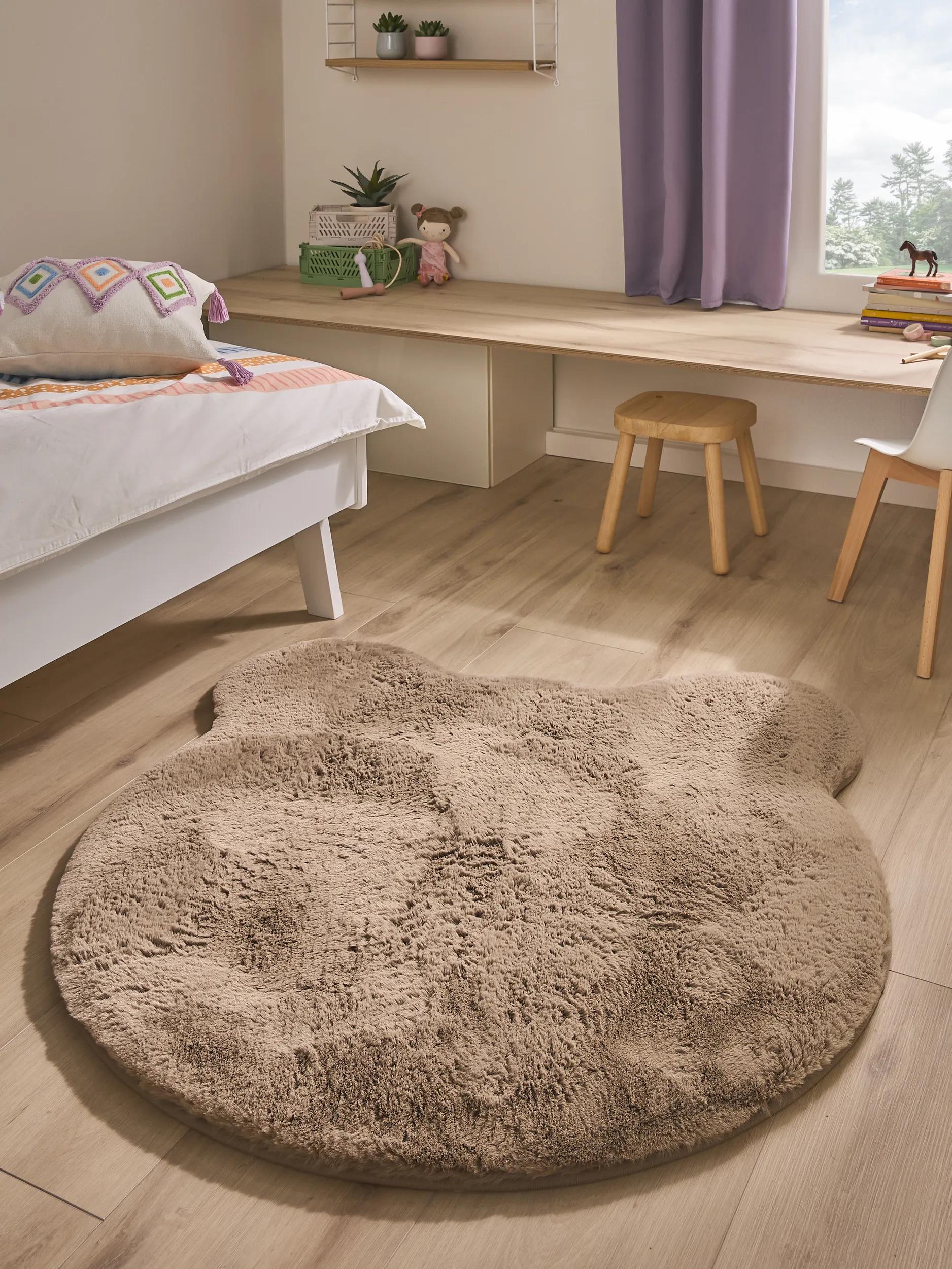 Washable Kids Rug Dave Taupe