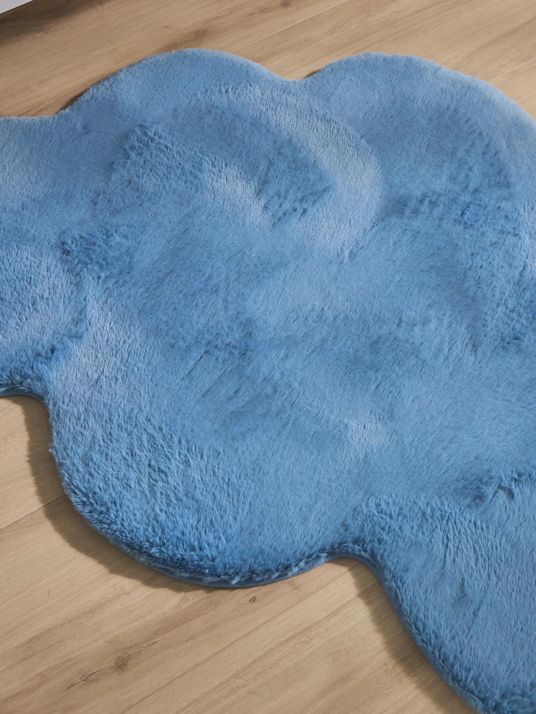 Washable Kids Rug Dave Blue