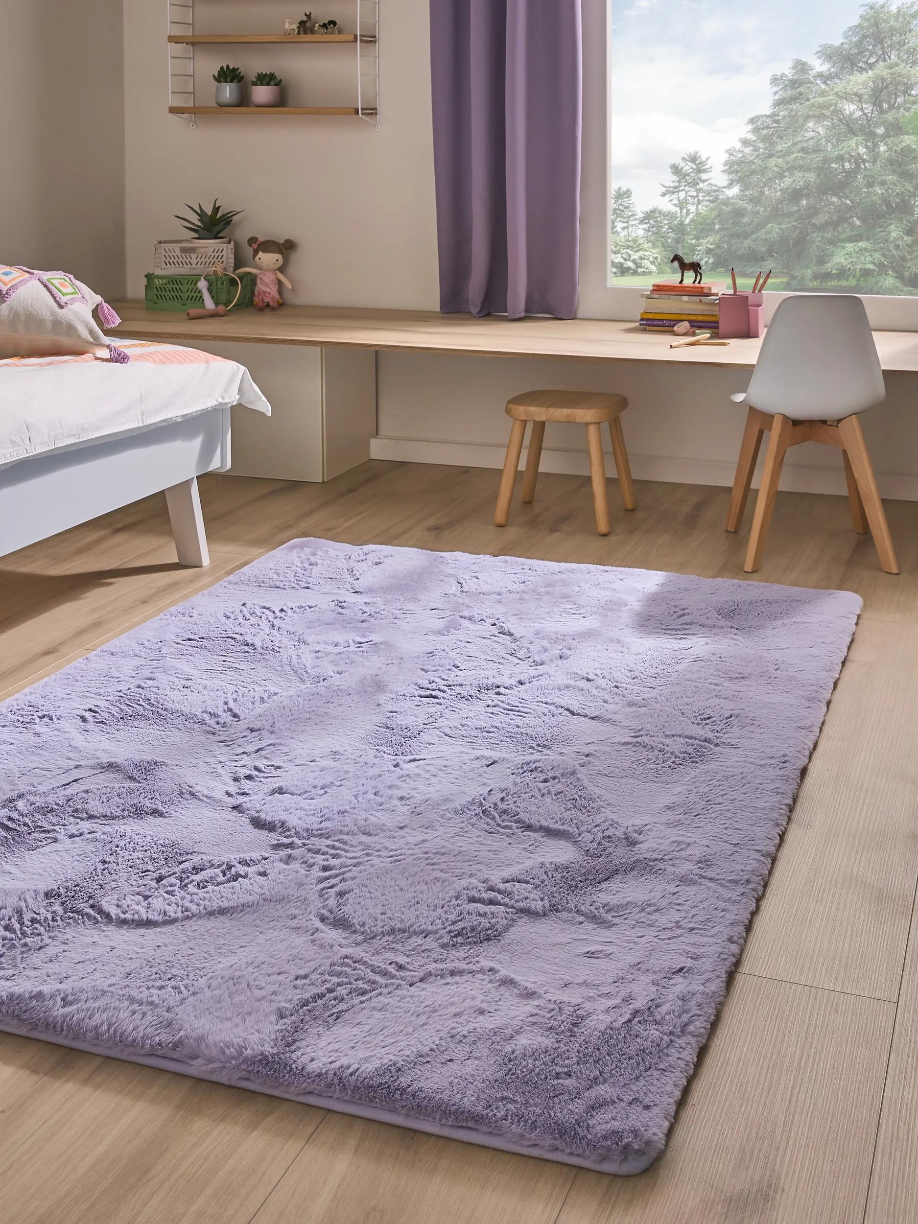 Washable Kids Rug Dave Purple