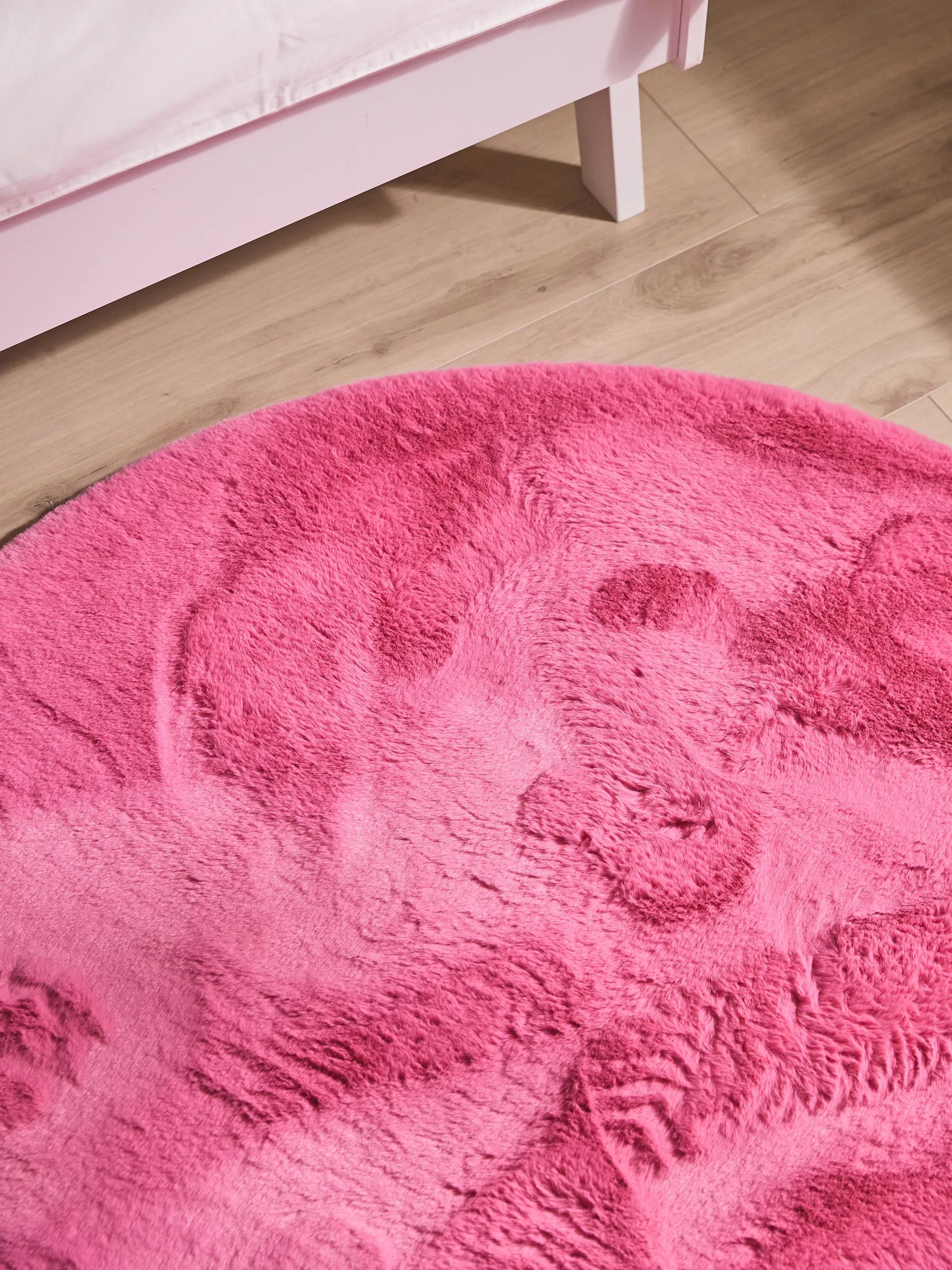 Washable Kids Rug Dave Pink